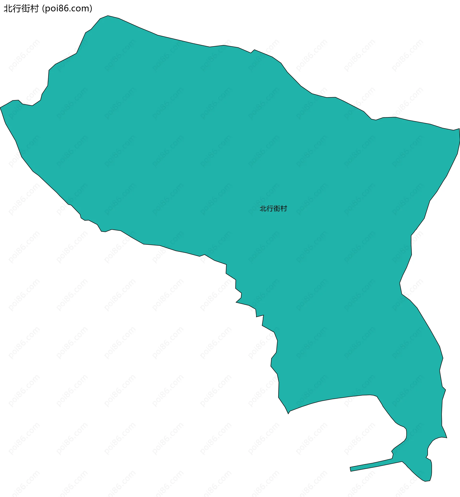 北行街村边界地图