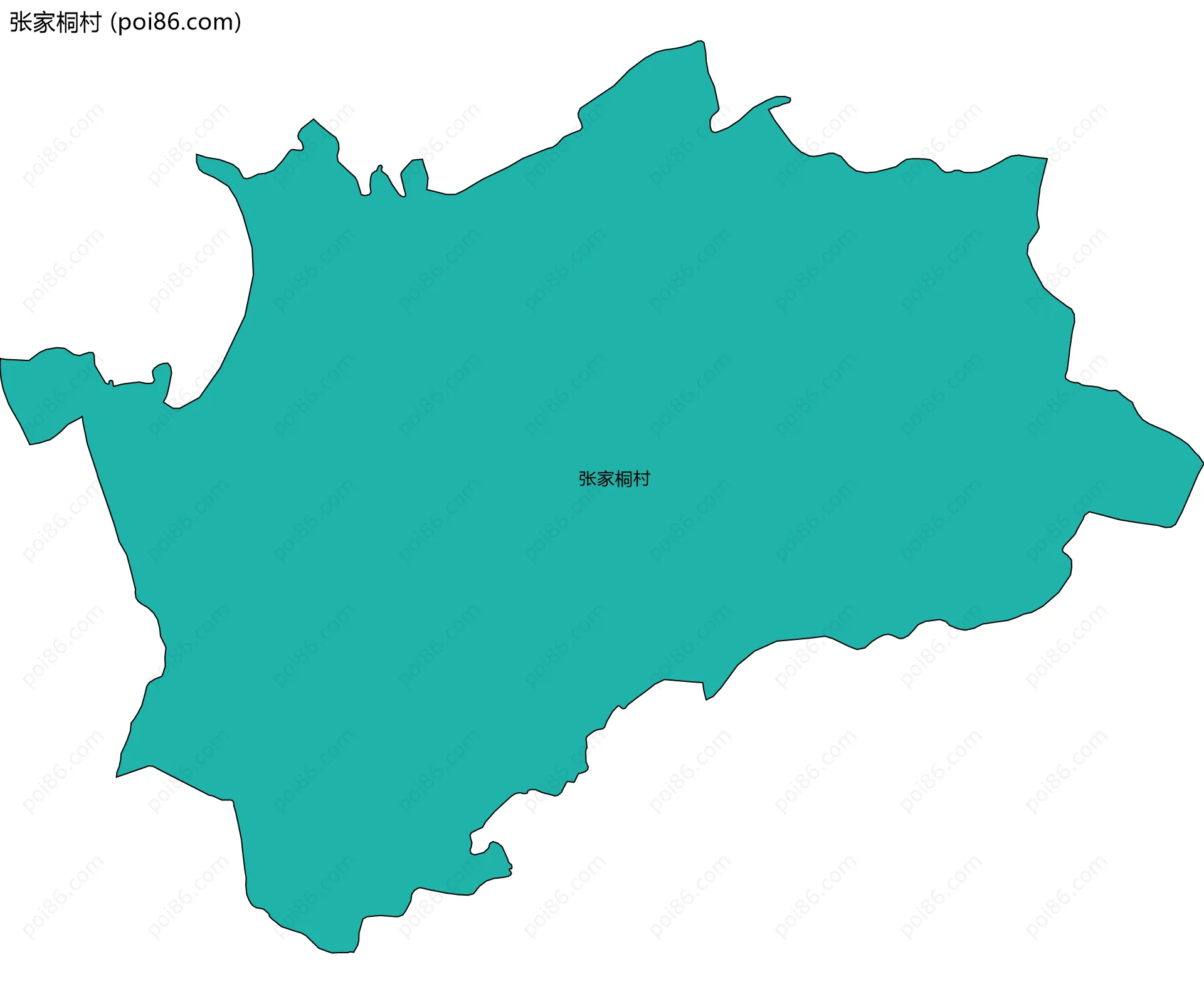 张家桐村边界地图