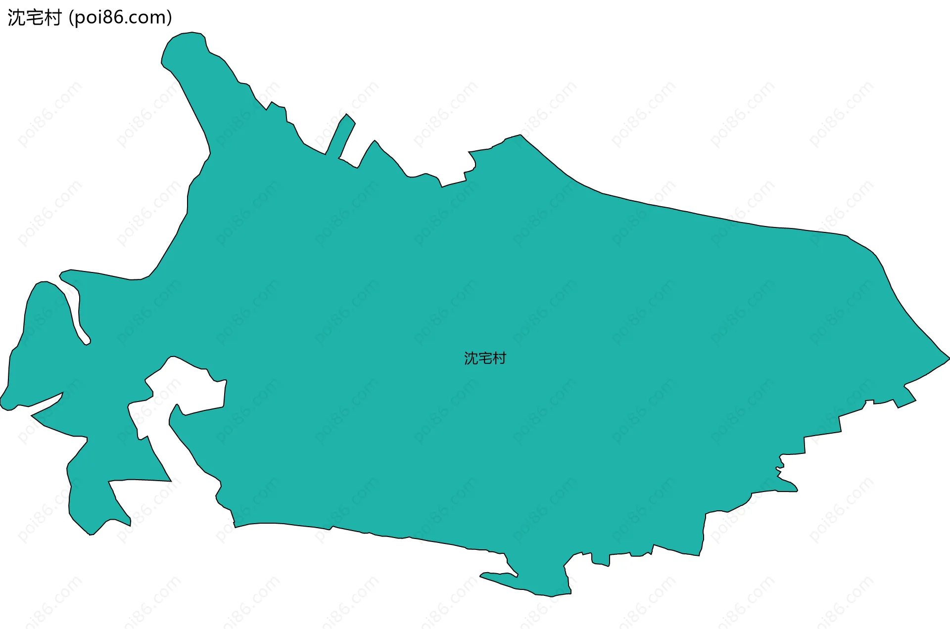 沈宅村边界地图