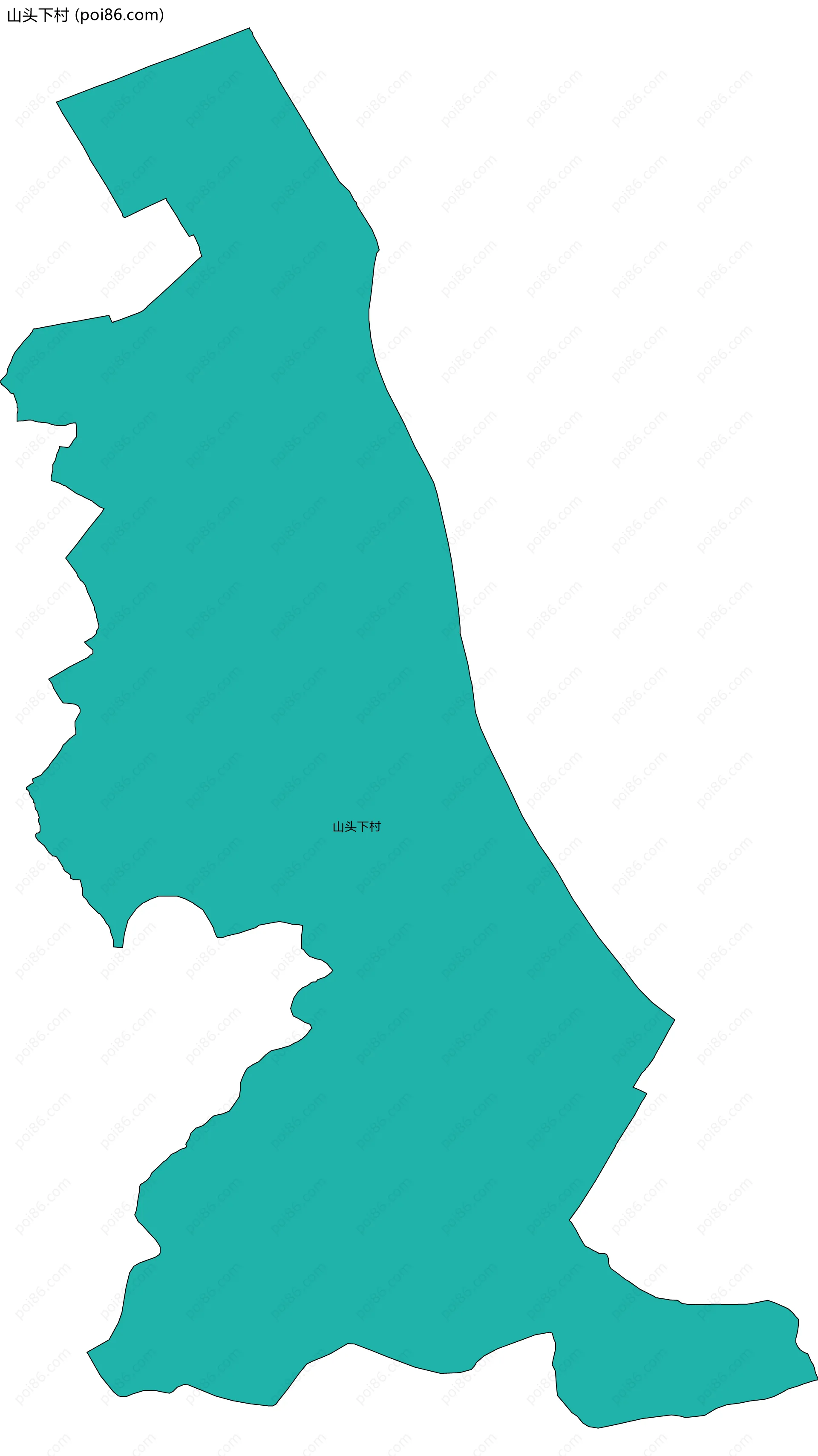 山头下村边界地图