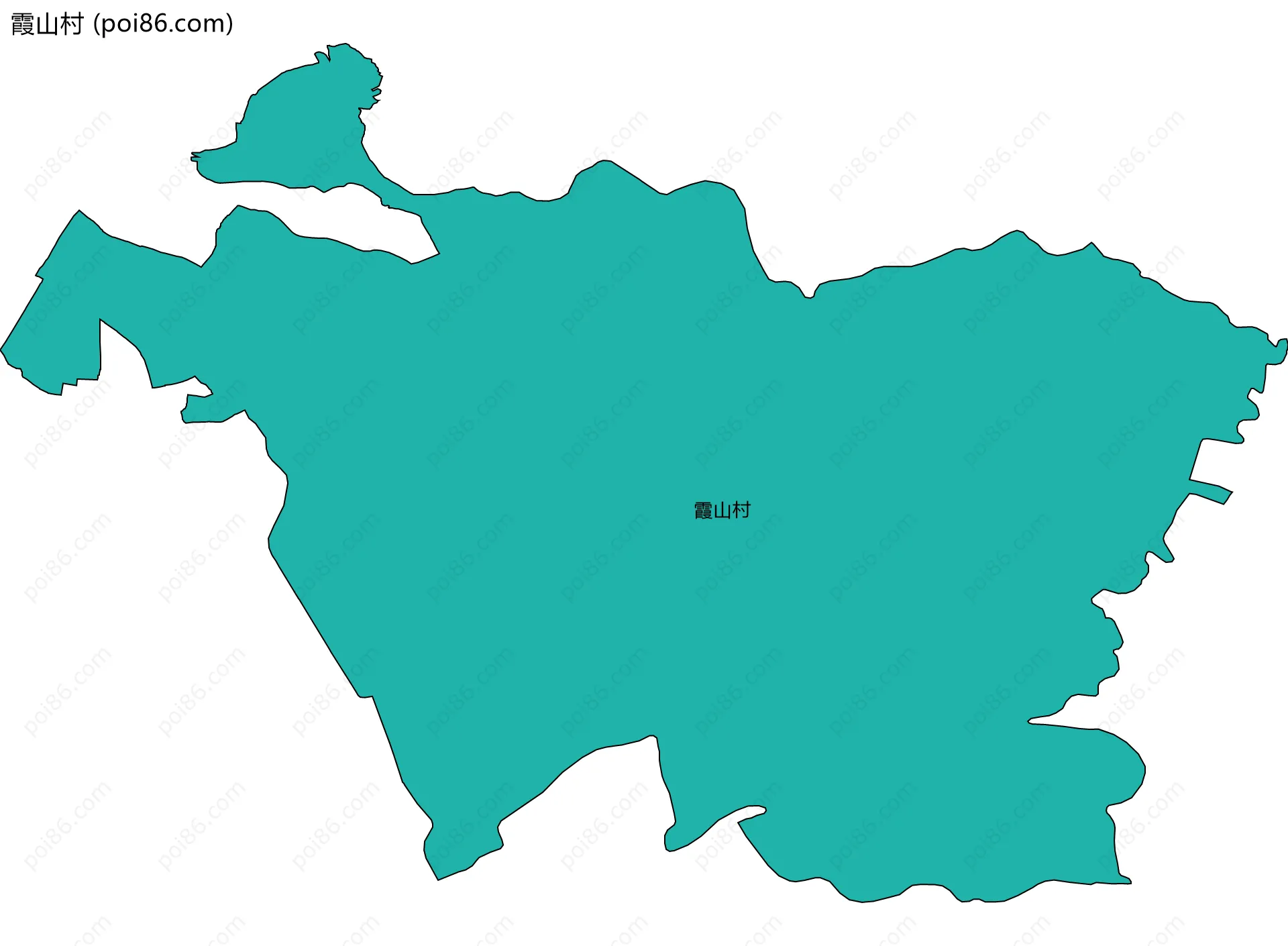 霞山村边界地图