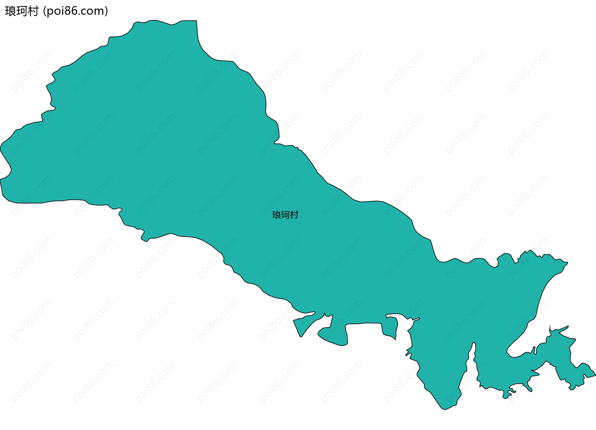 琅珂村边界地图