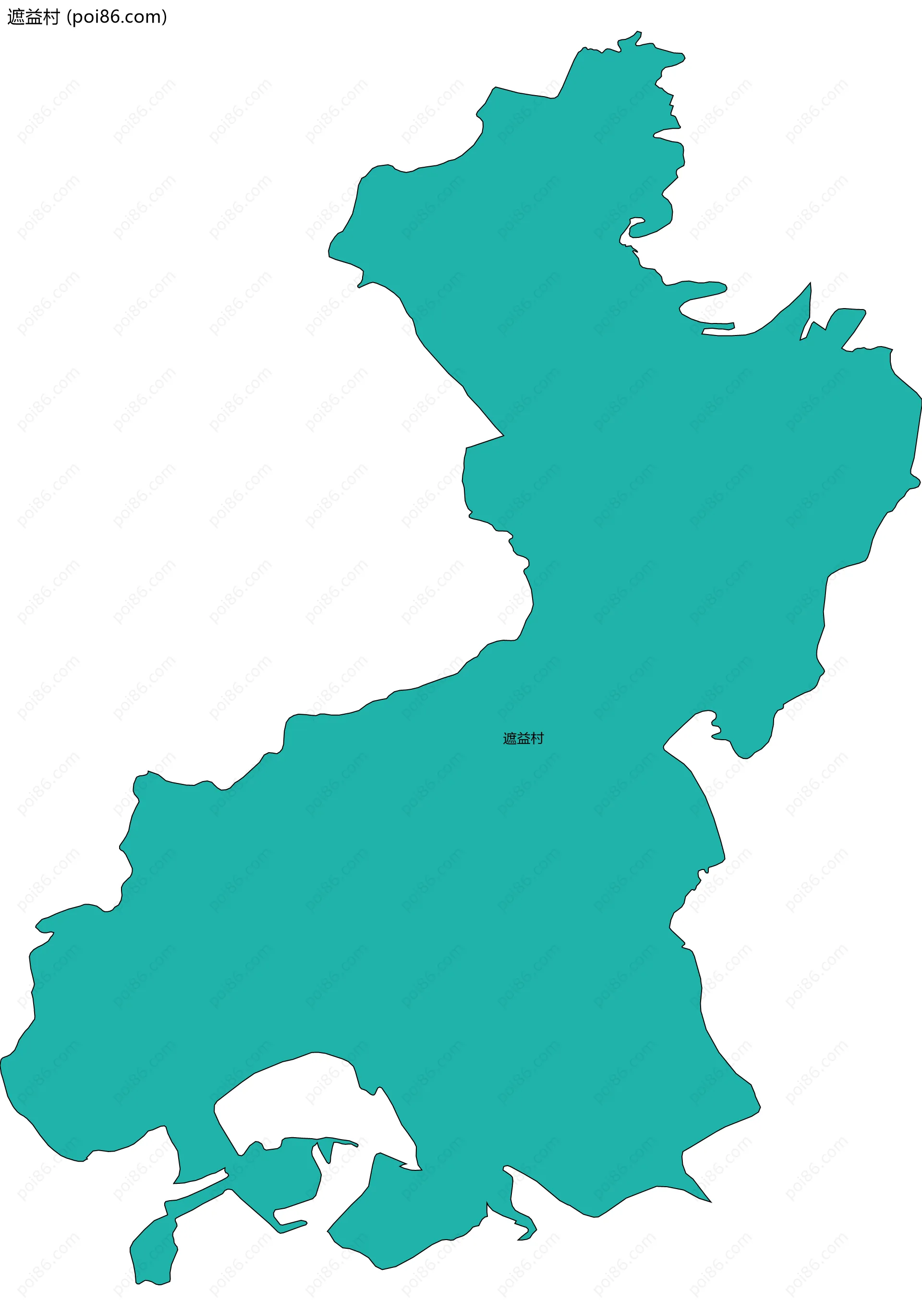 遮益村边界地图