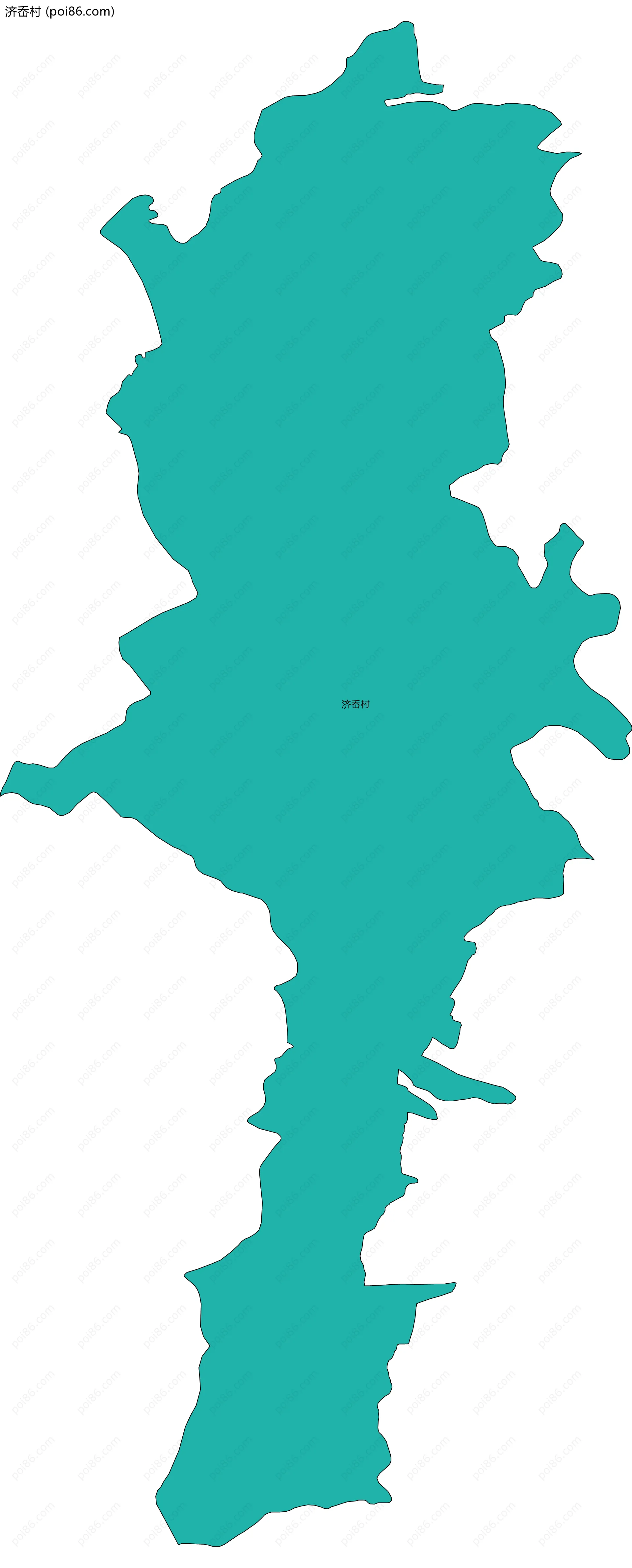 济岙村边界地图