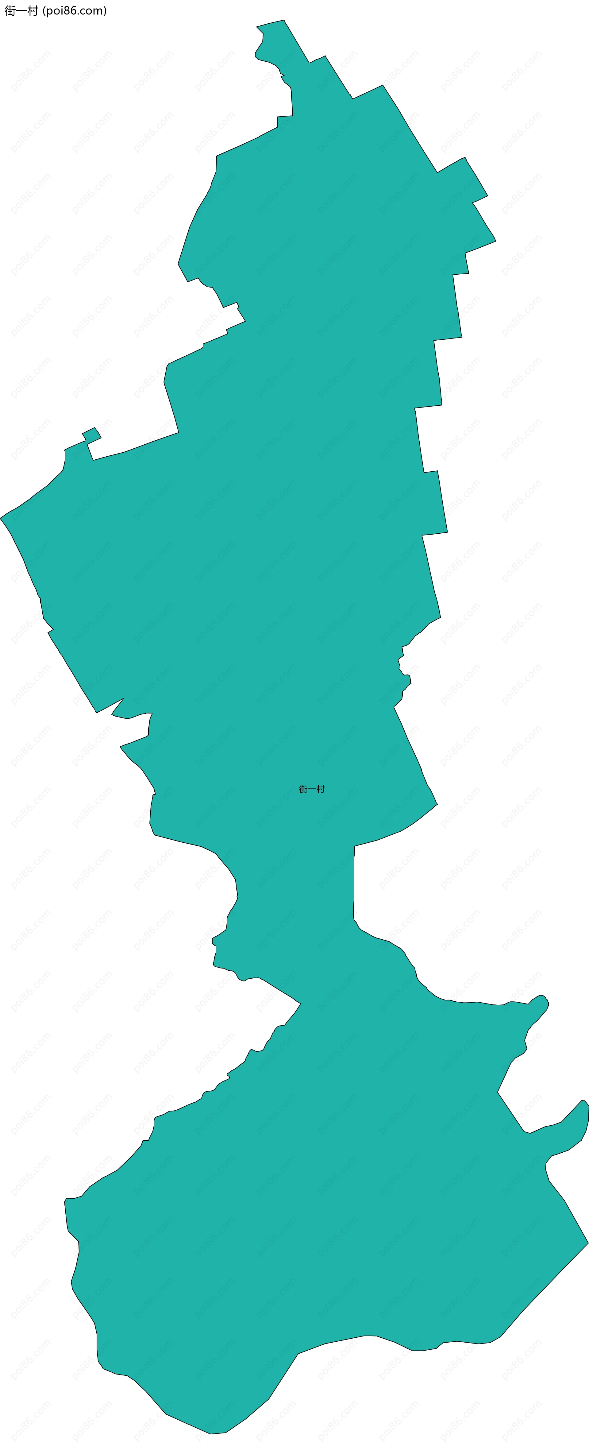 街一村边界地图