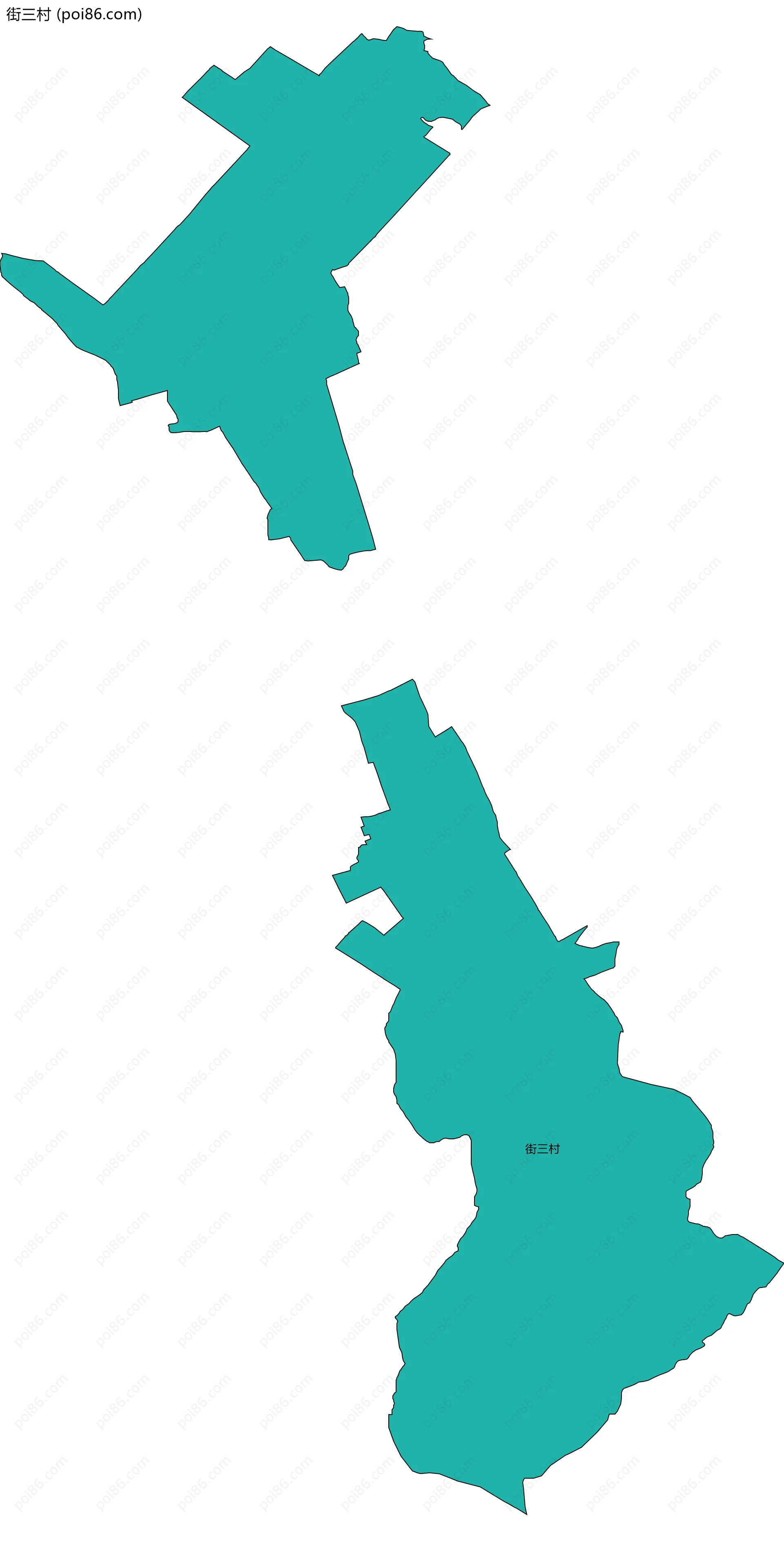 街三村边界地图