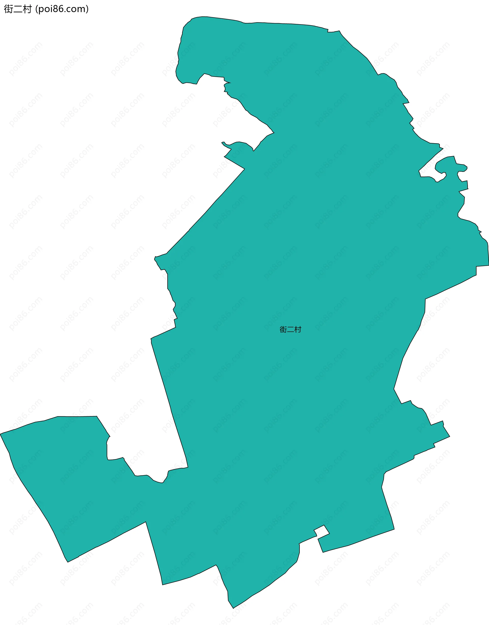 街二村边界地图