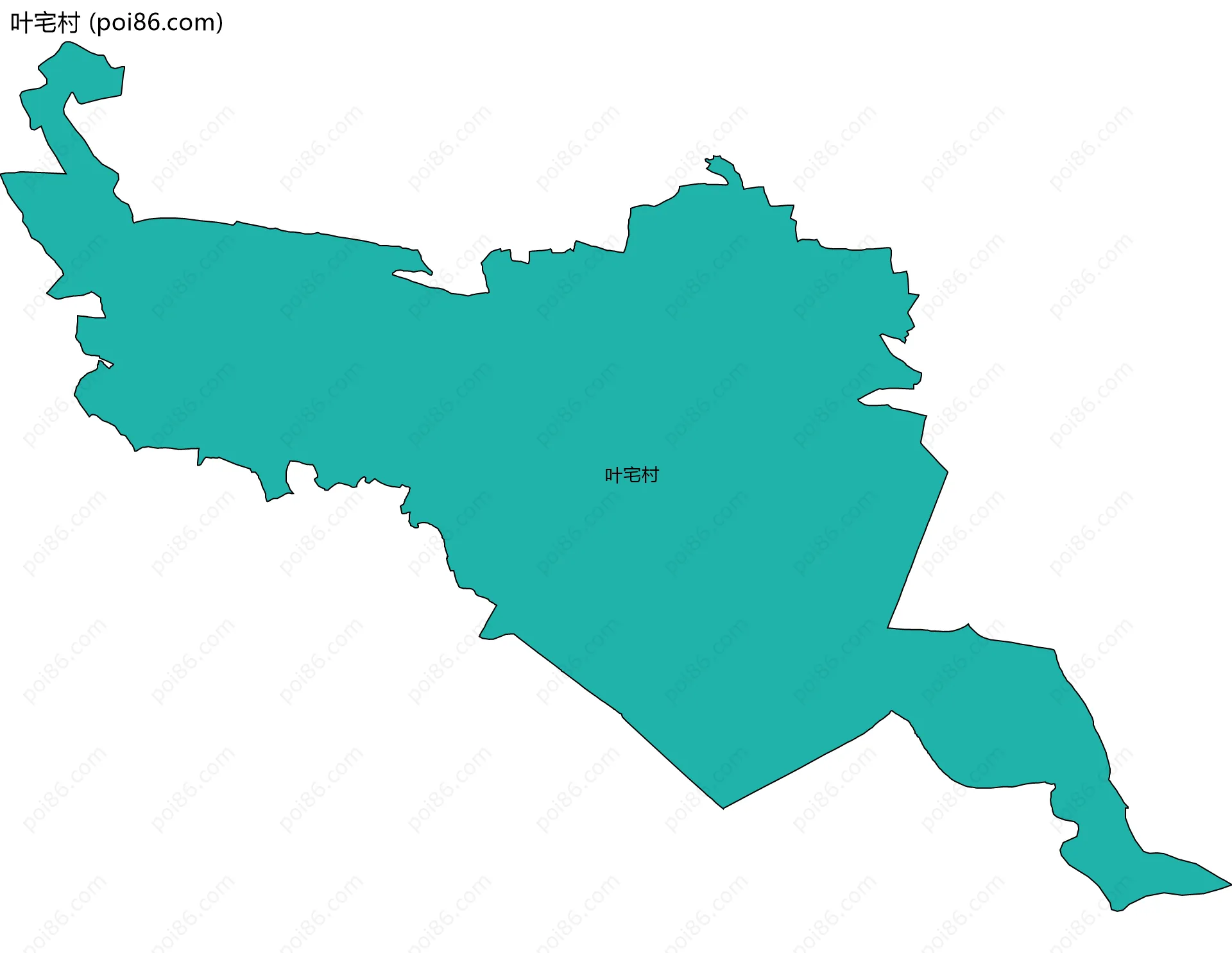 叶宅村边界地图