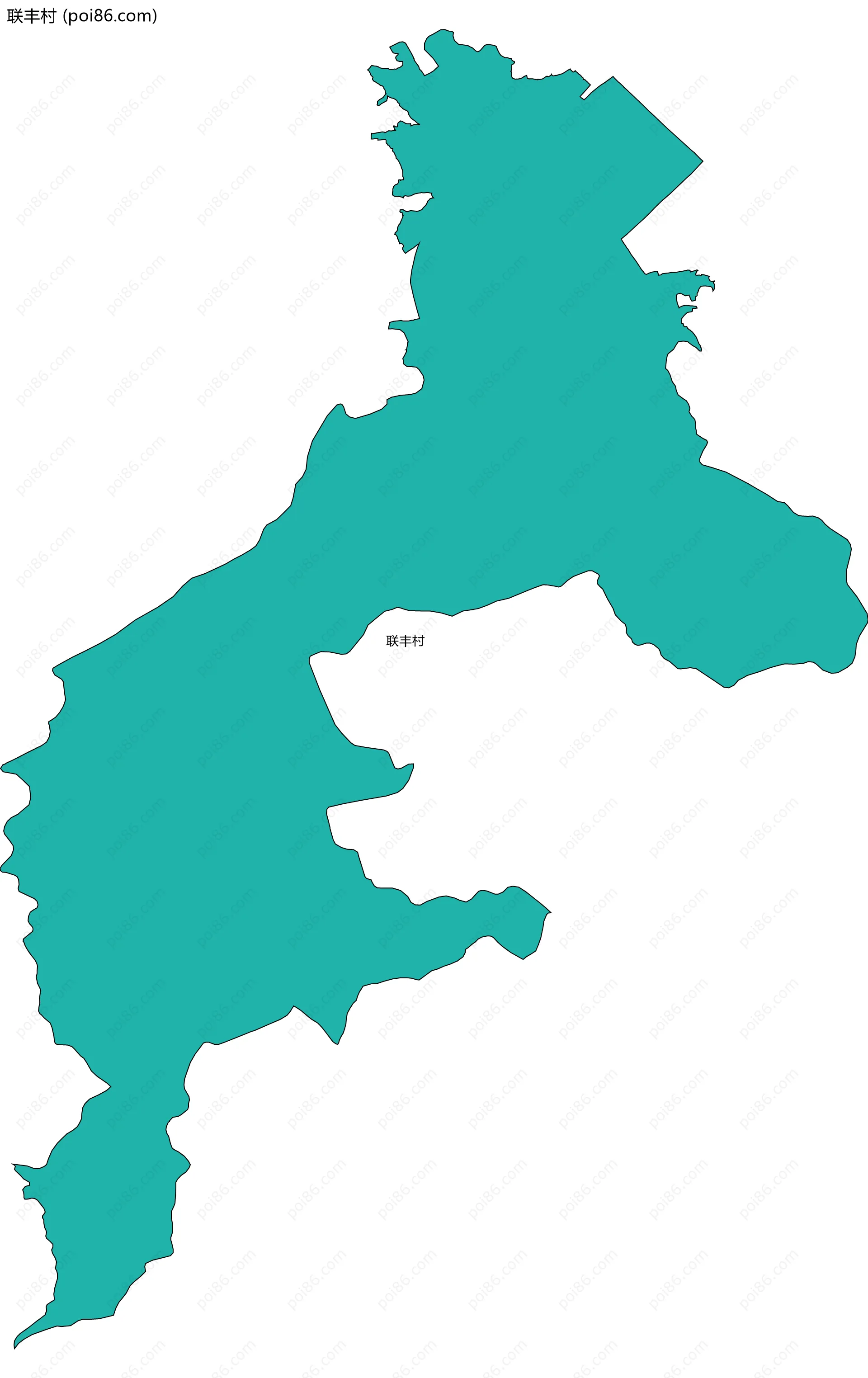 联丰村边界地图