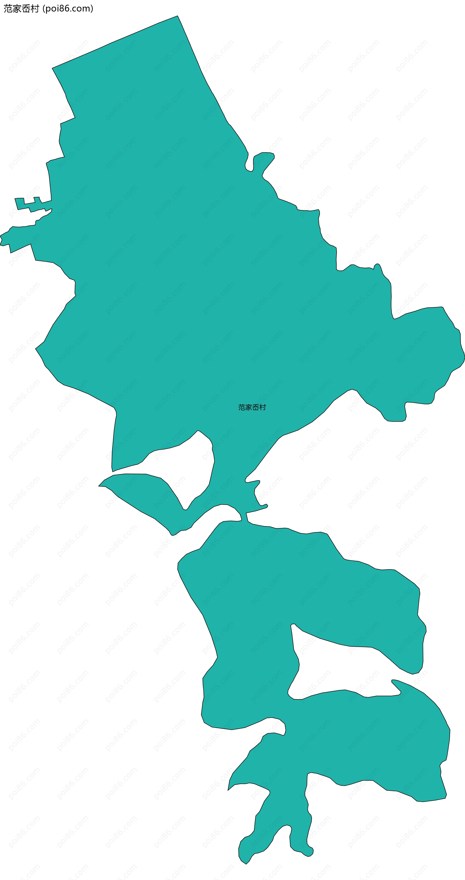 范家岙村边界地图