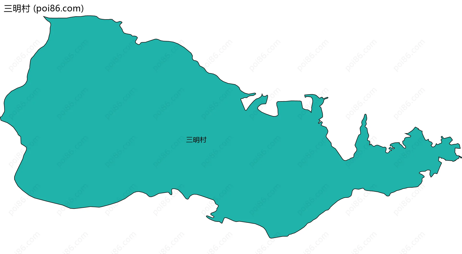 三明村边界地图
