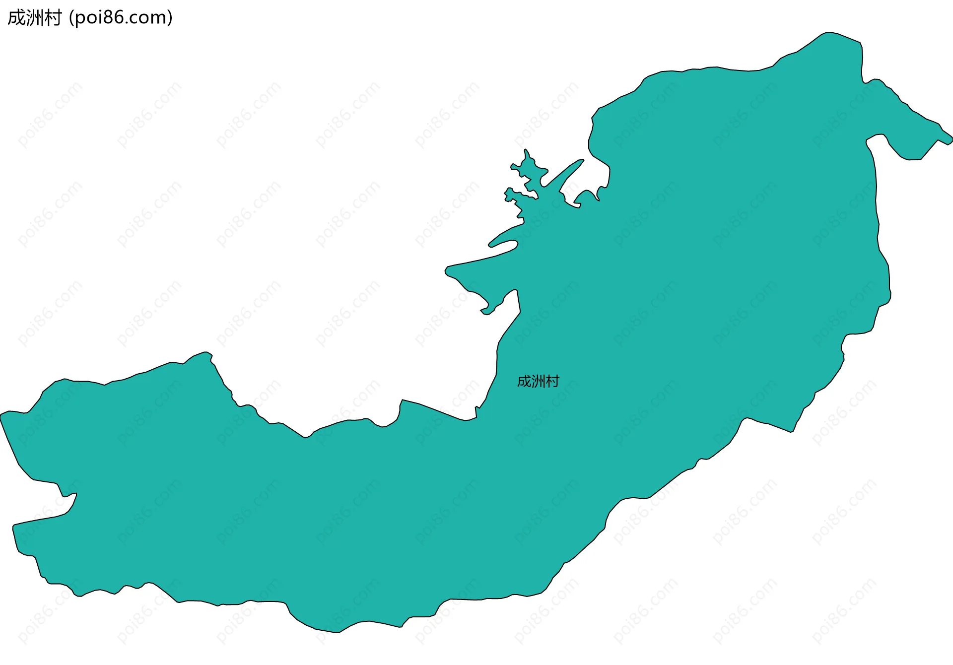 成洲村边界地图