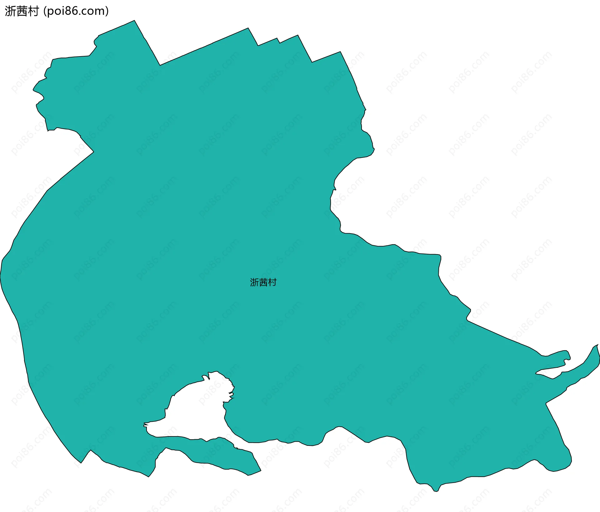 浙茜村边界地图