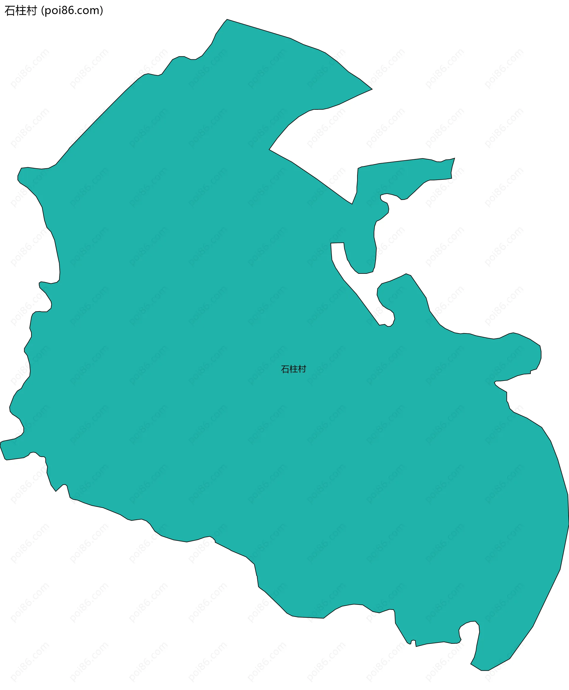 石柱村边界地图