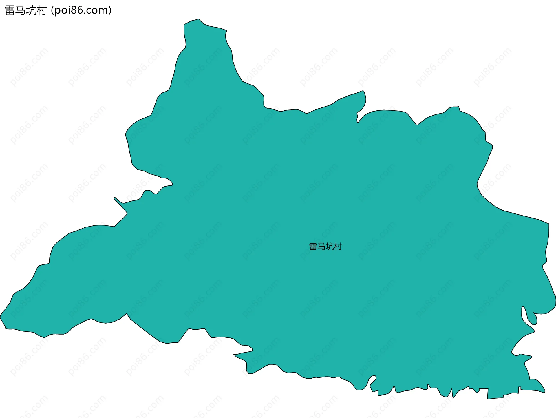 雷马坑村边界地图