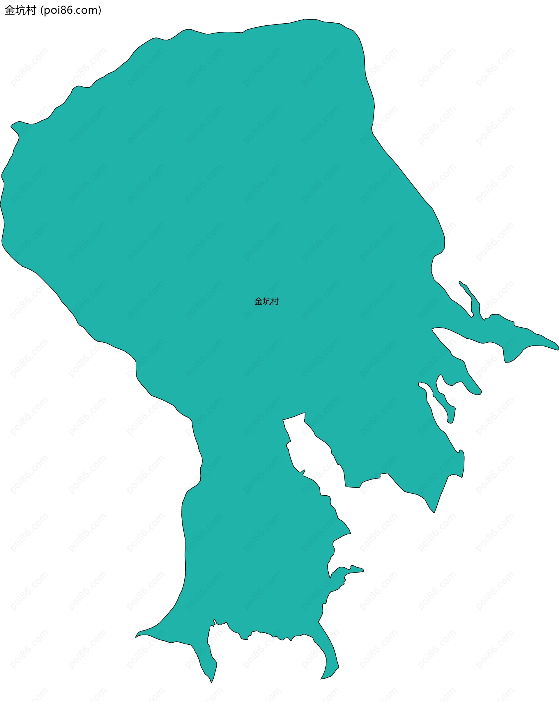 金坑村边界地图