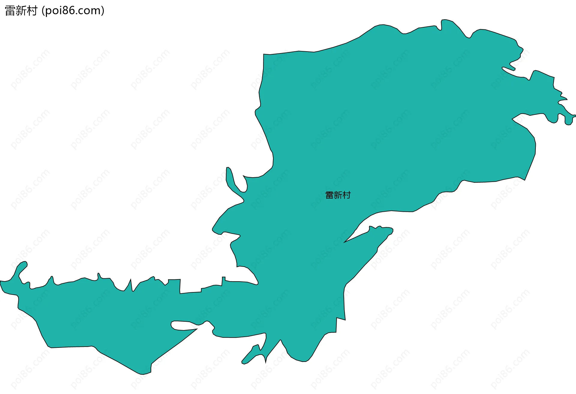 雷新村边界地图