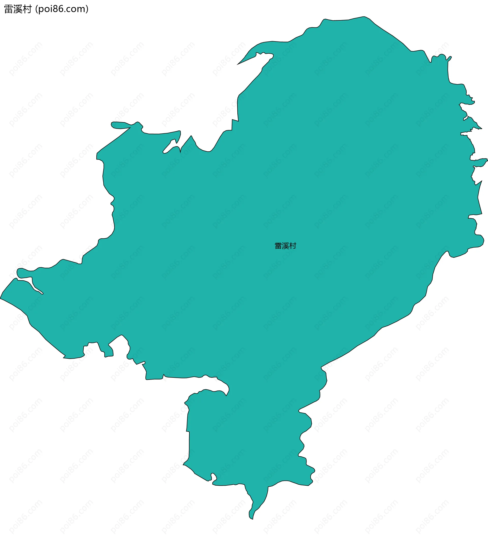 雷溪村边界地图