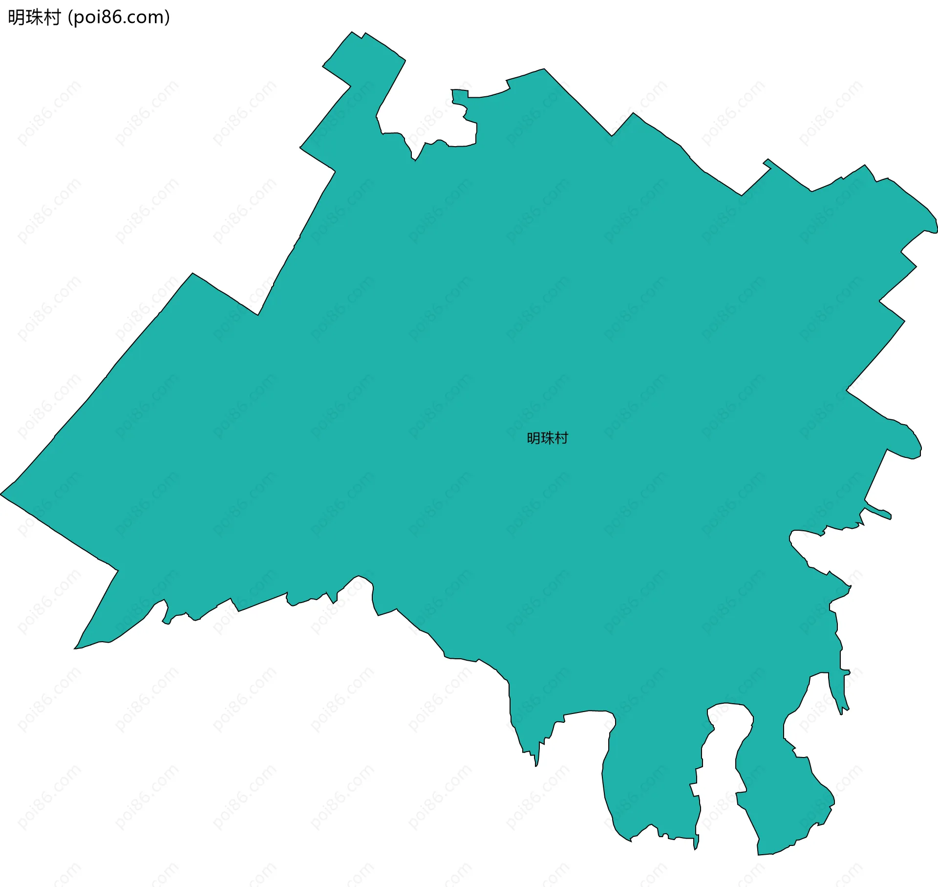 明珠村边界地图