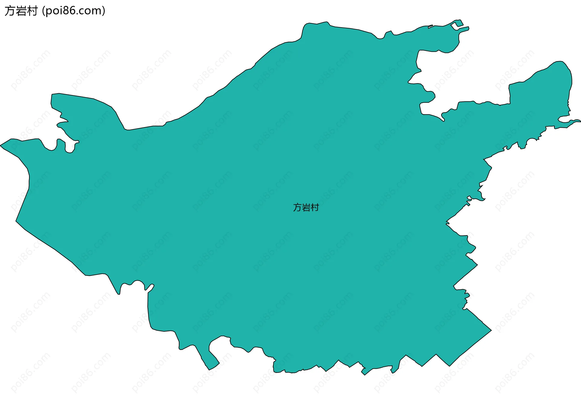 方岩村边界地图