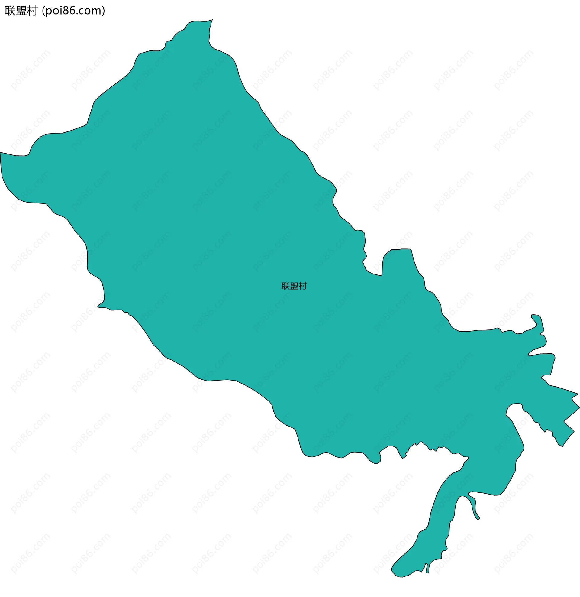 联盟村边界地图