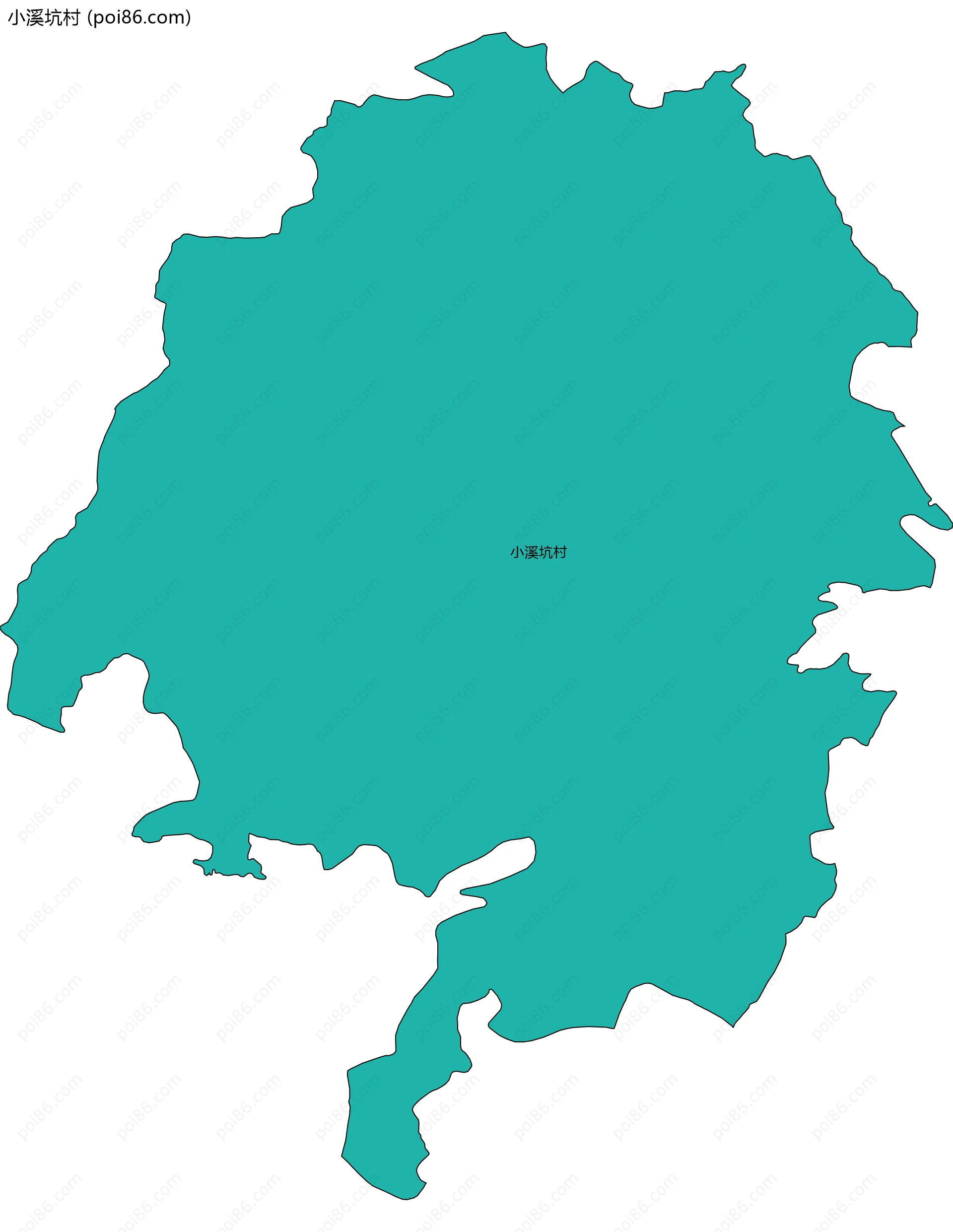 小溪坑村边界地图