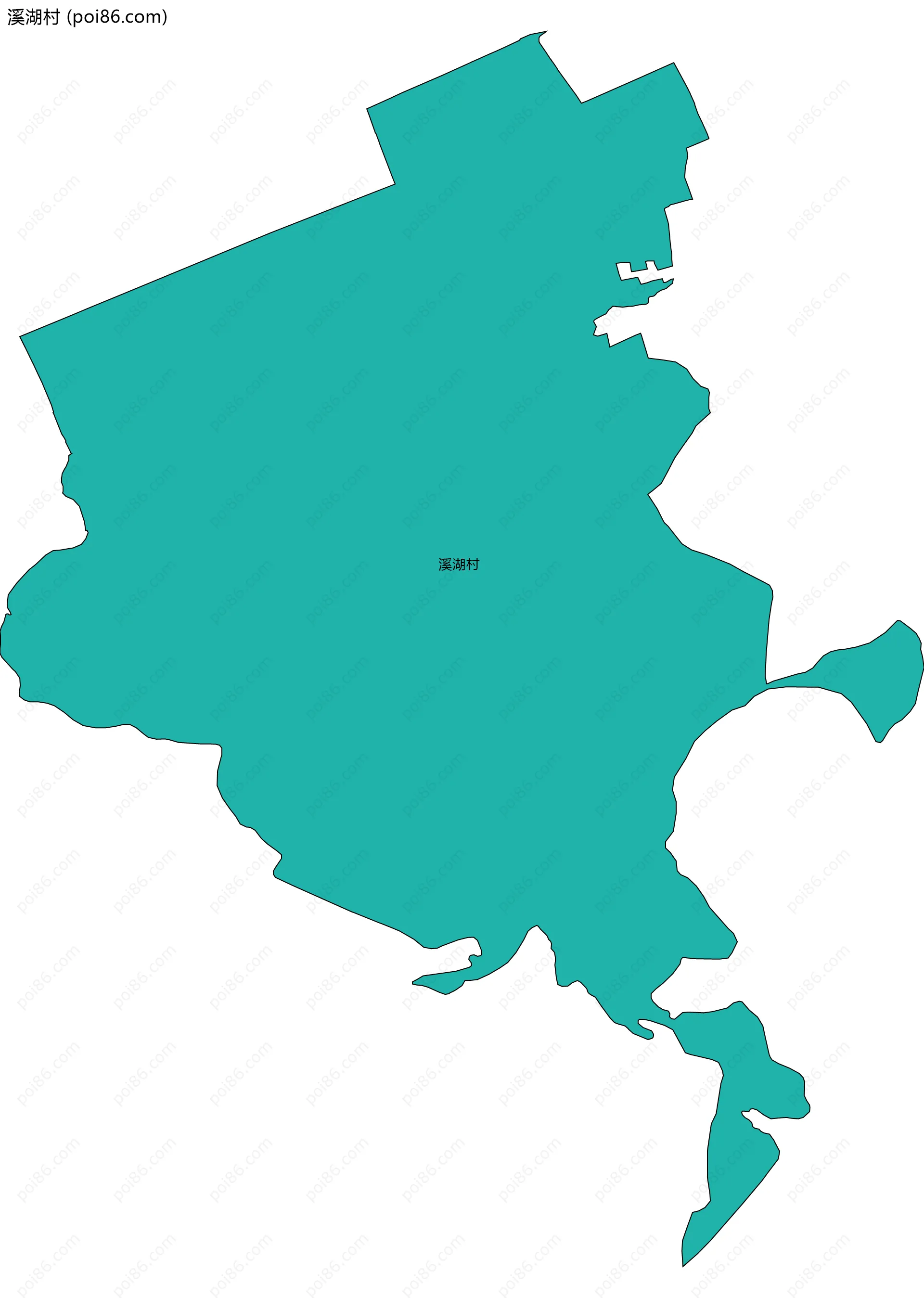 溪湖村边界地图