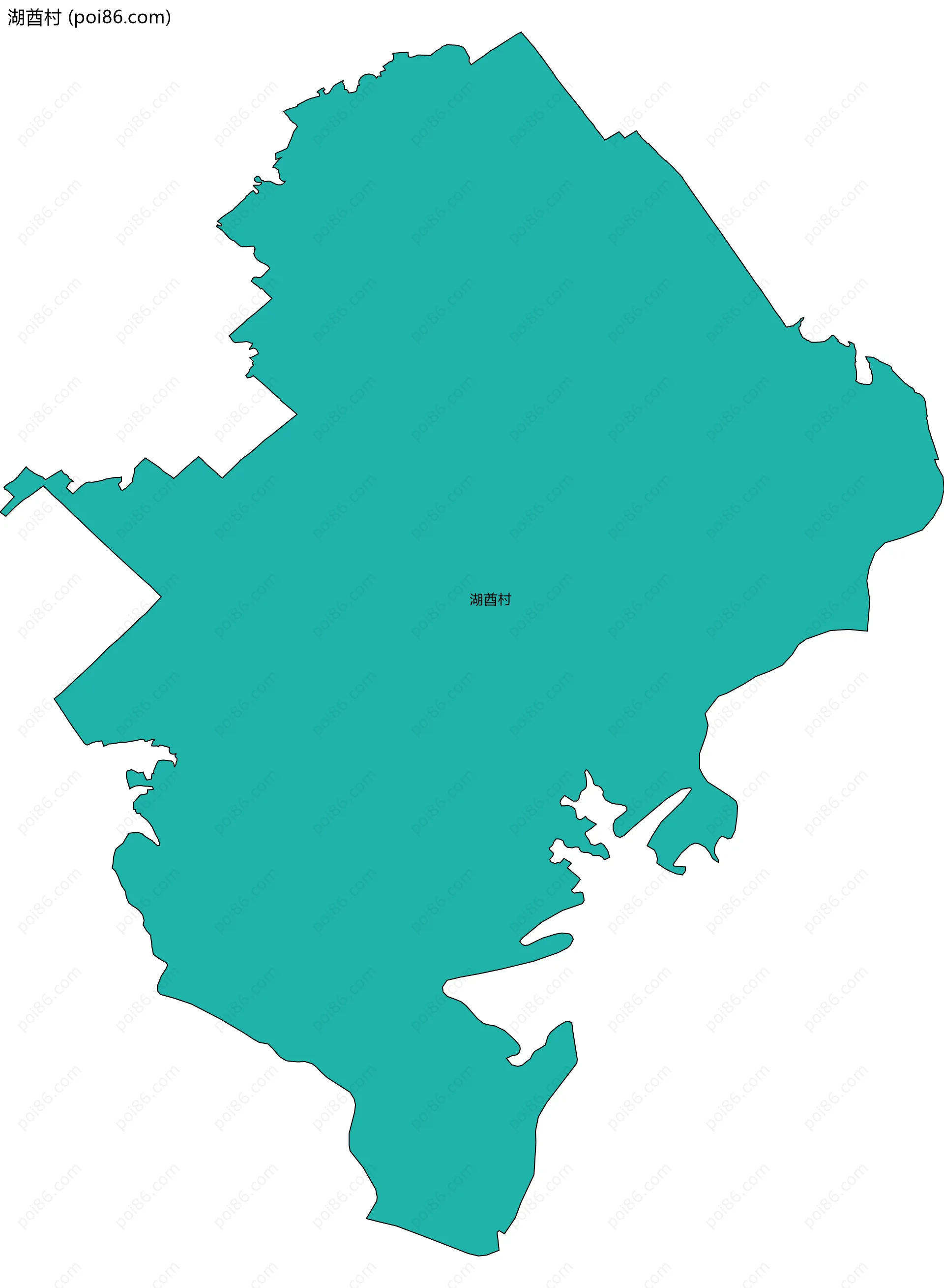 湖酋村边界地图