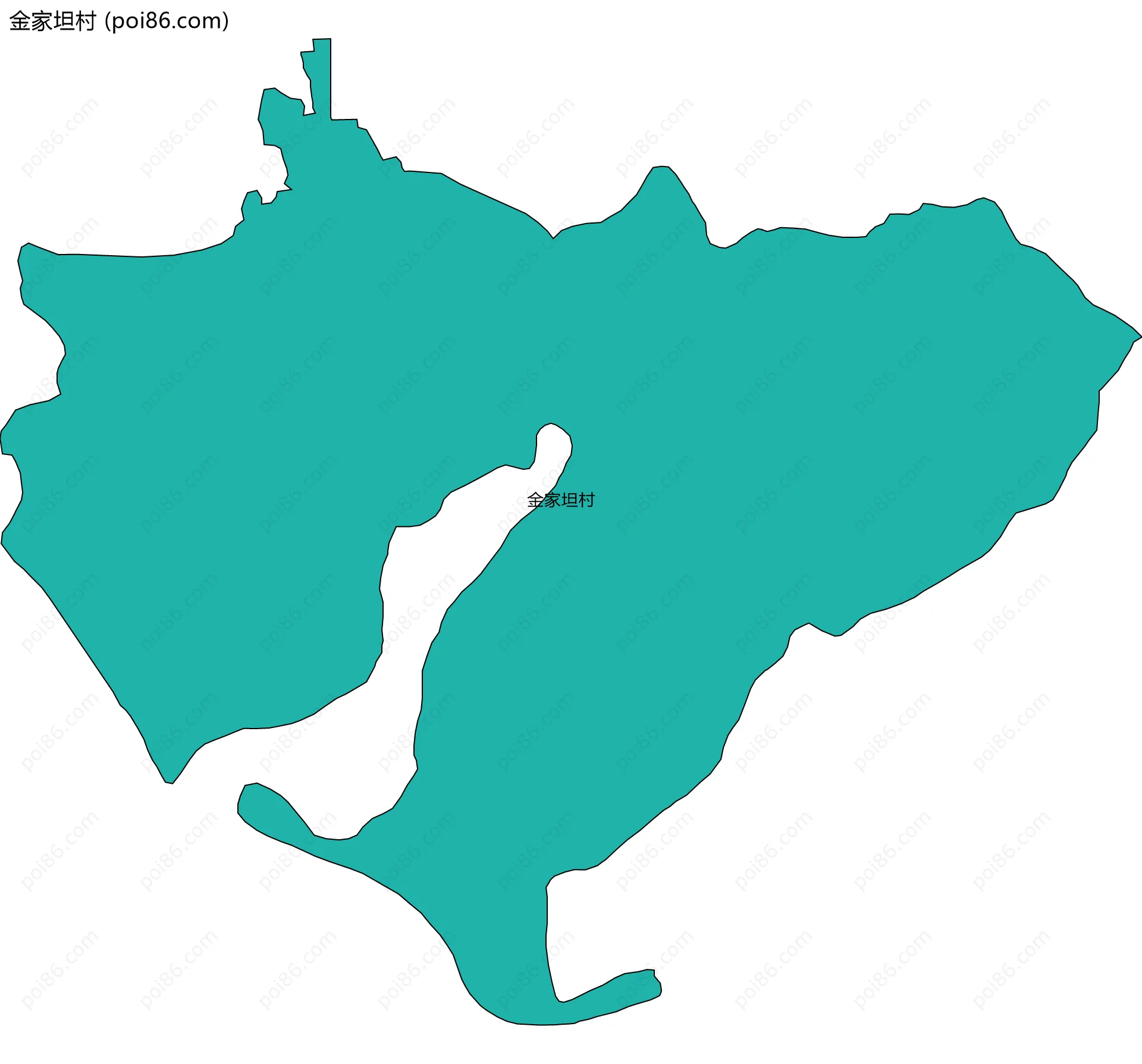 金家坦村边界地图