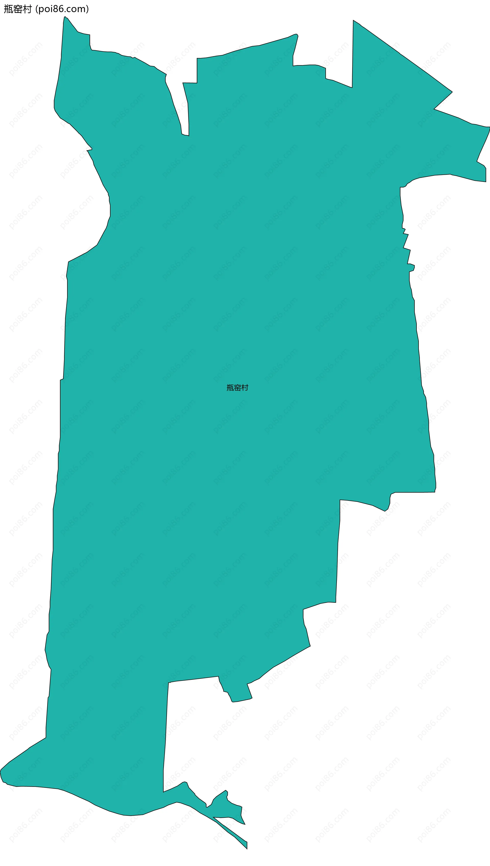 瓶窑村边界地图