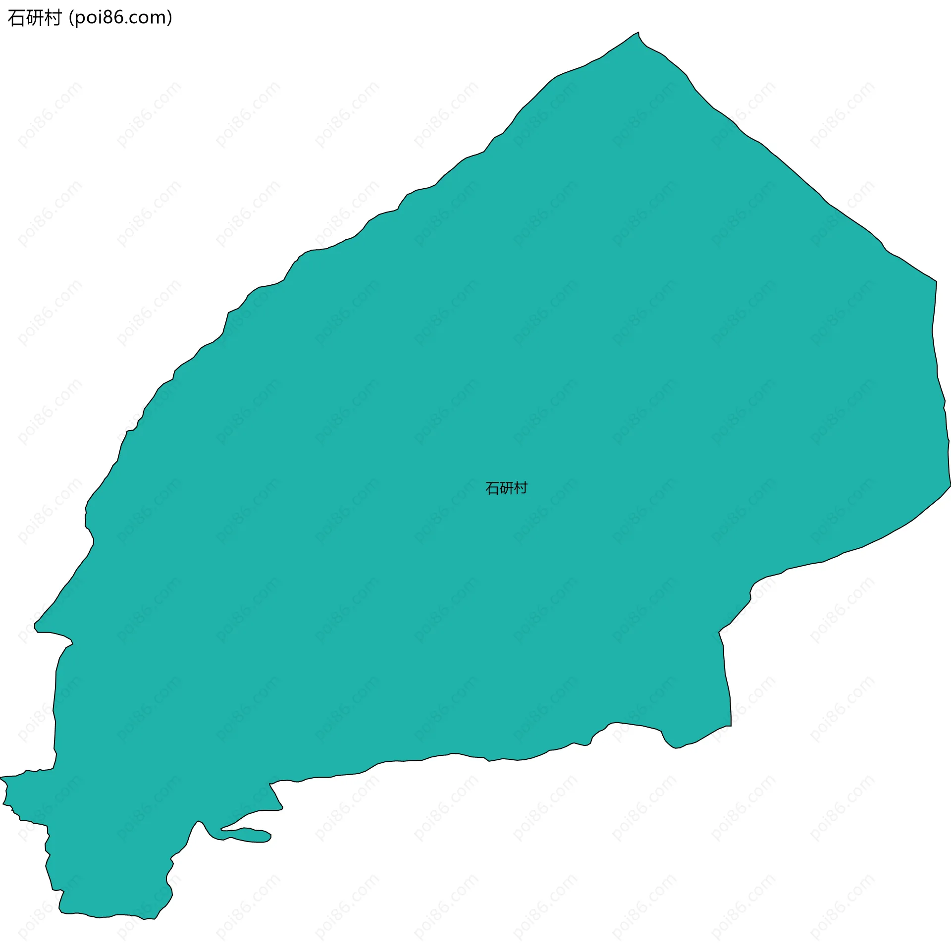 石研村边界地图