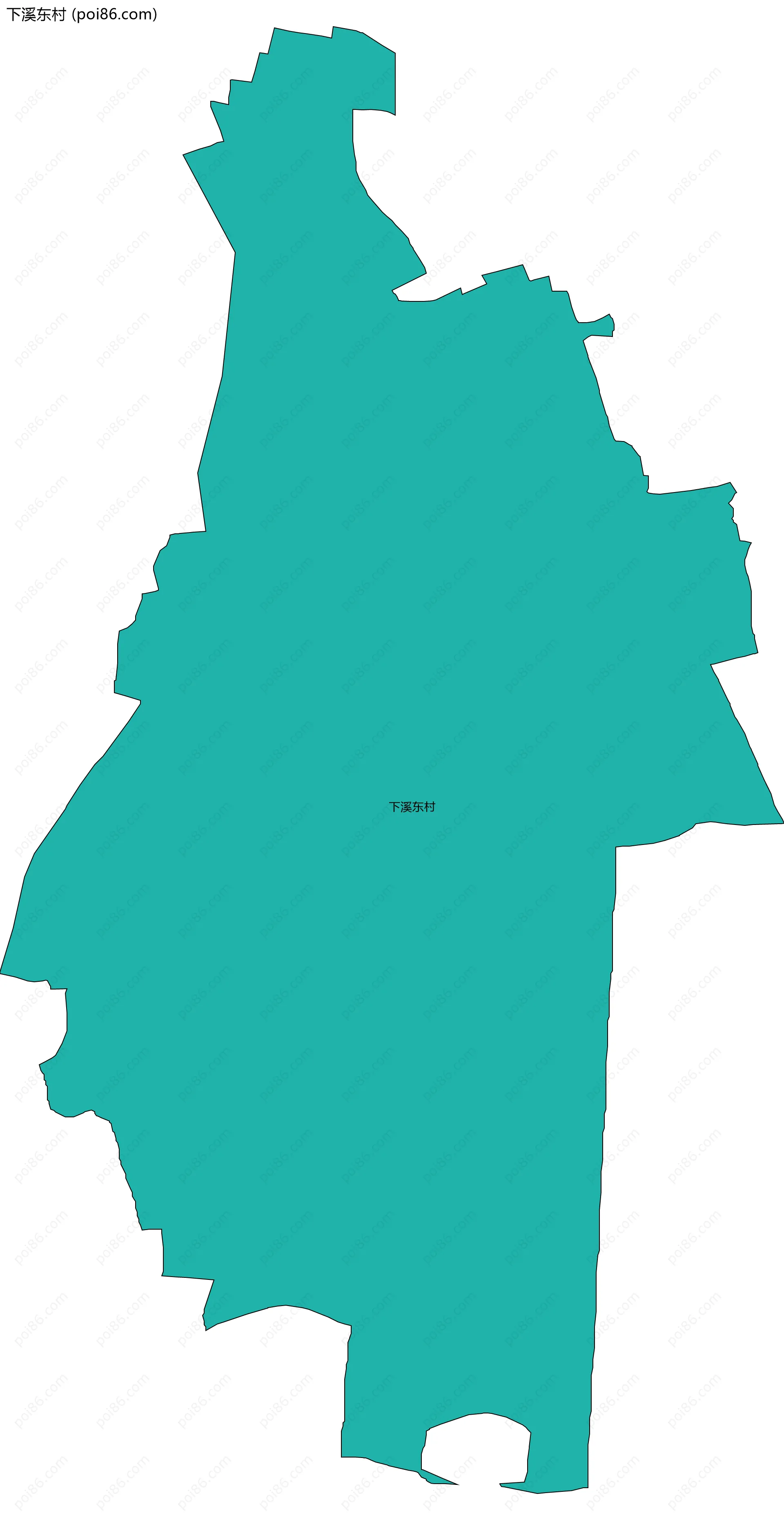 下溪东村边界地图