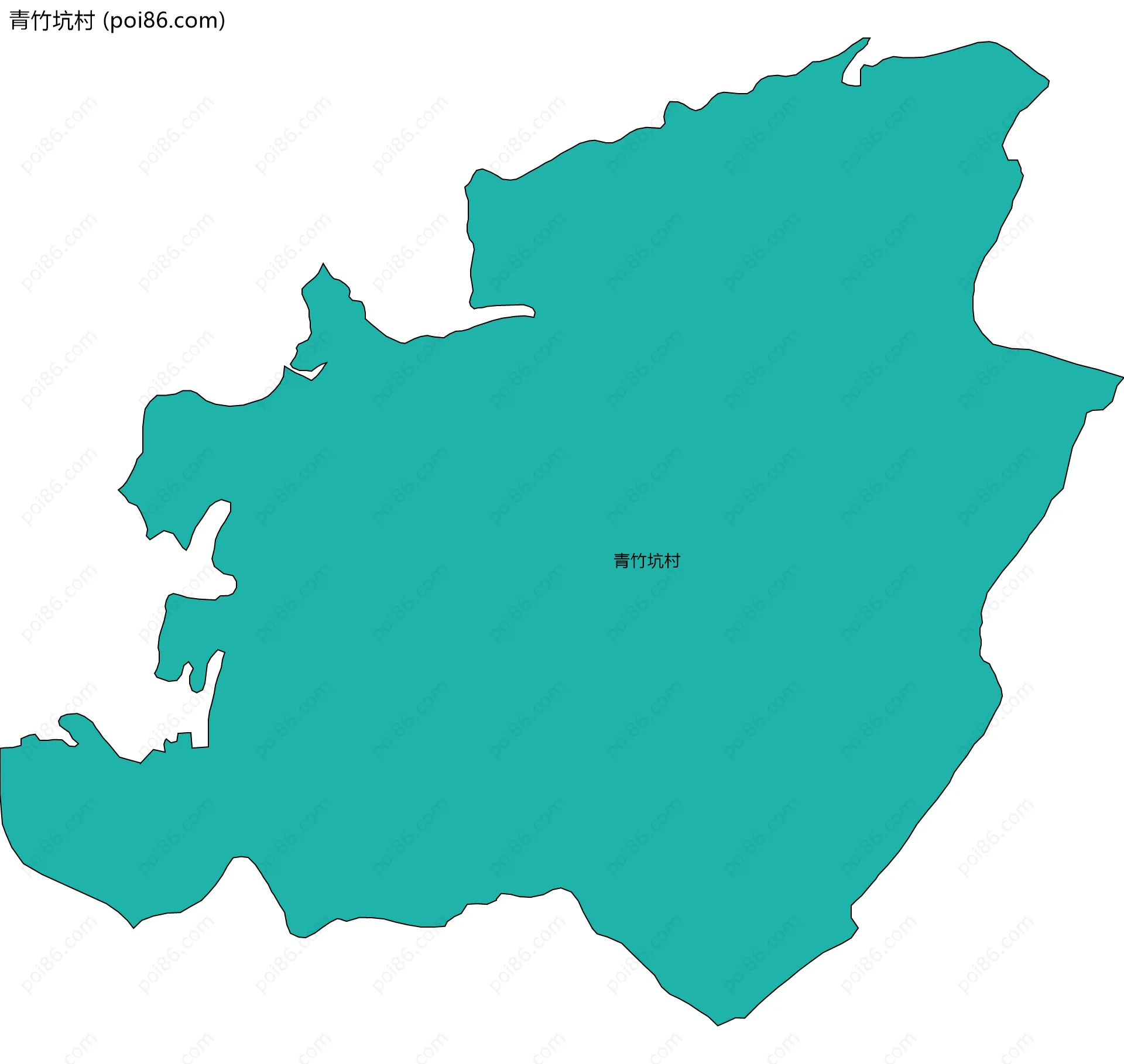 青竹坑村边界地图