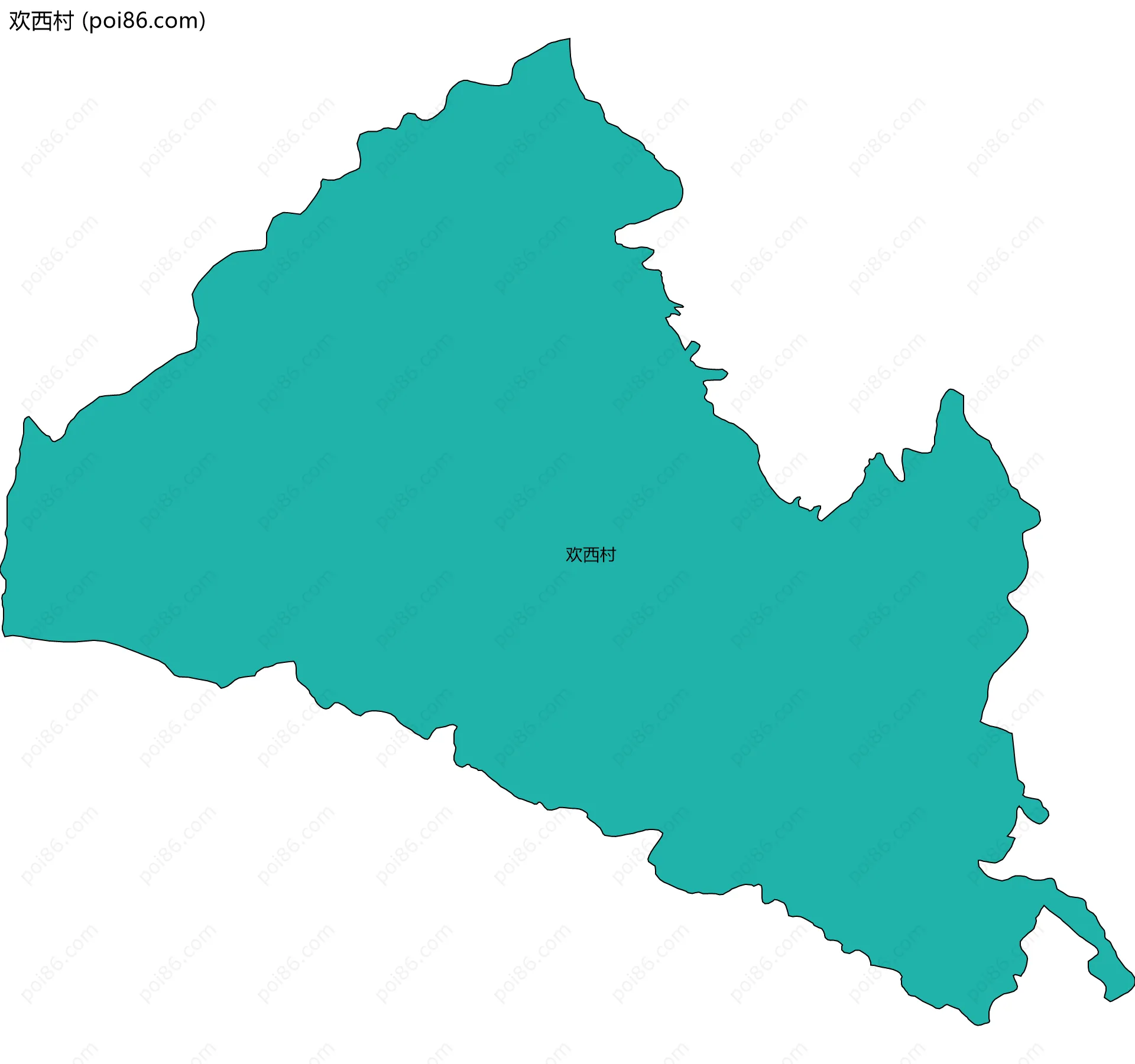 欢西村边界地图