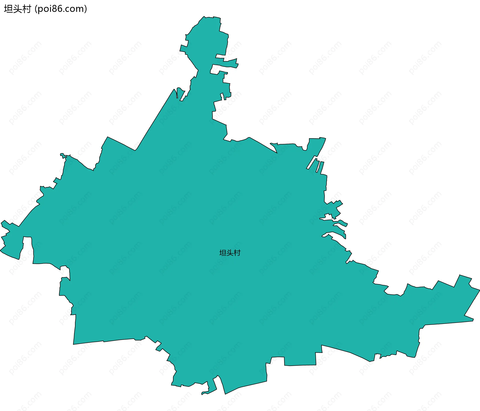 坦头村边界地图