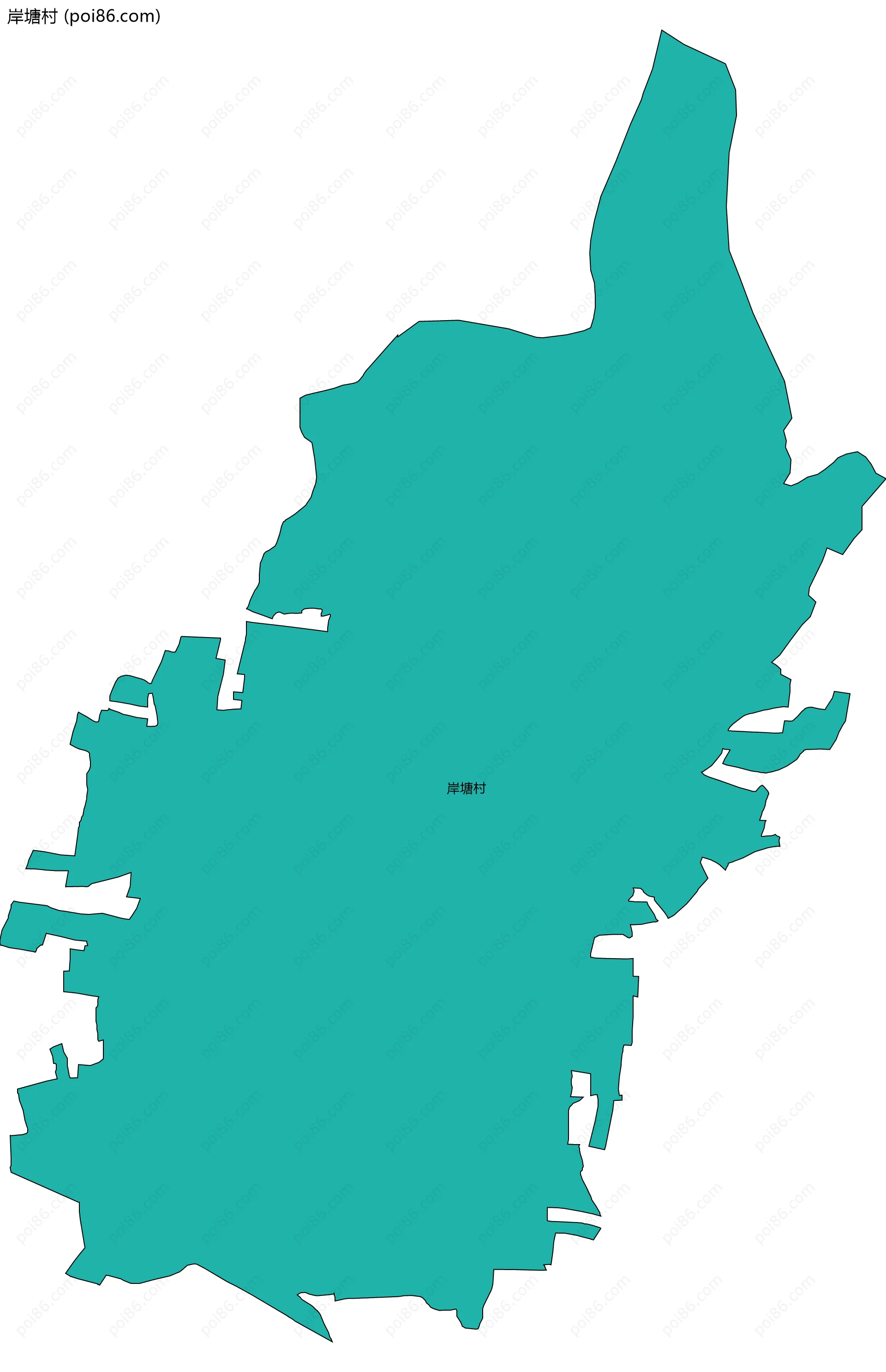 岸塘村边界地图