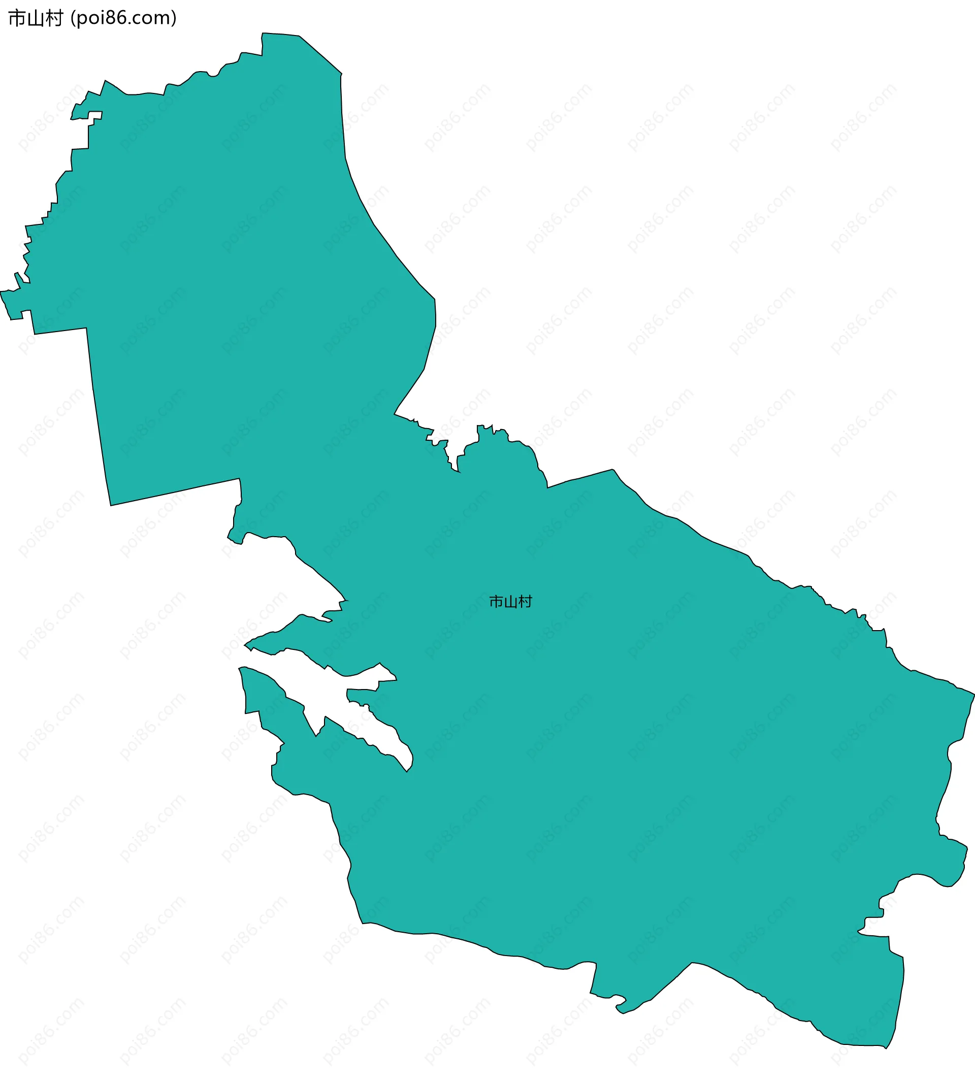 市山村边界地图