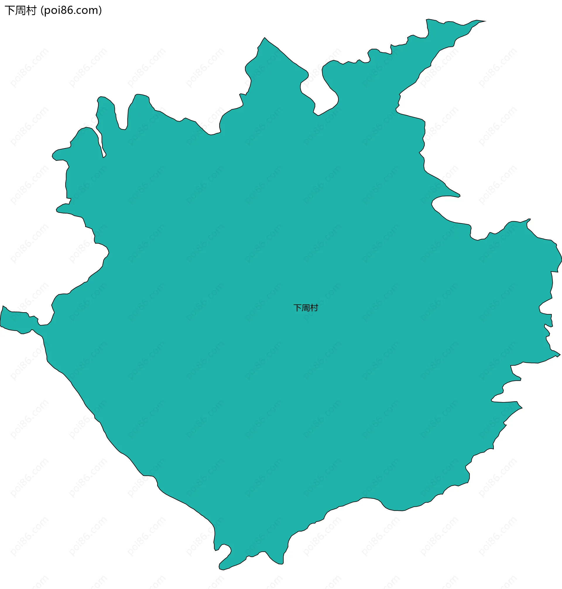 下周村边界地图
