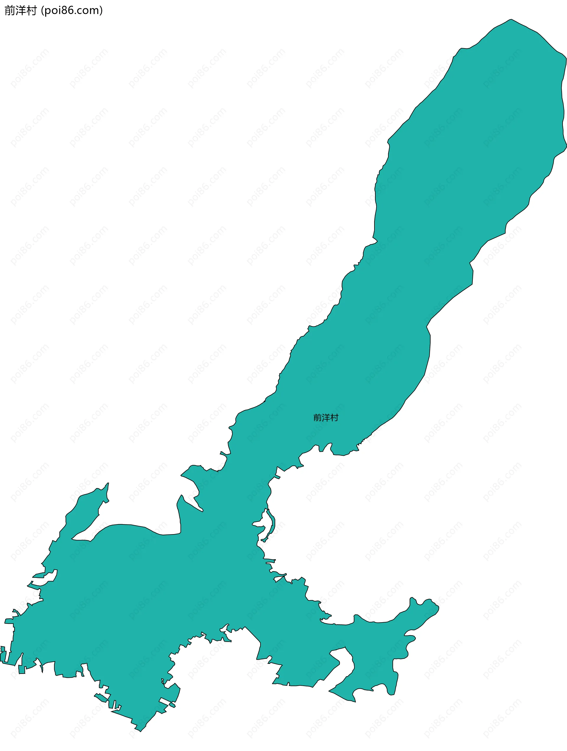 前洋村边界地图