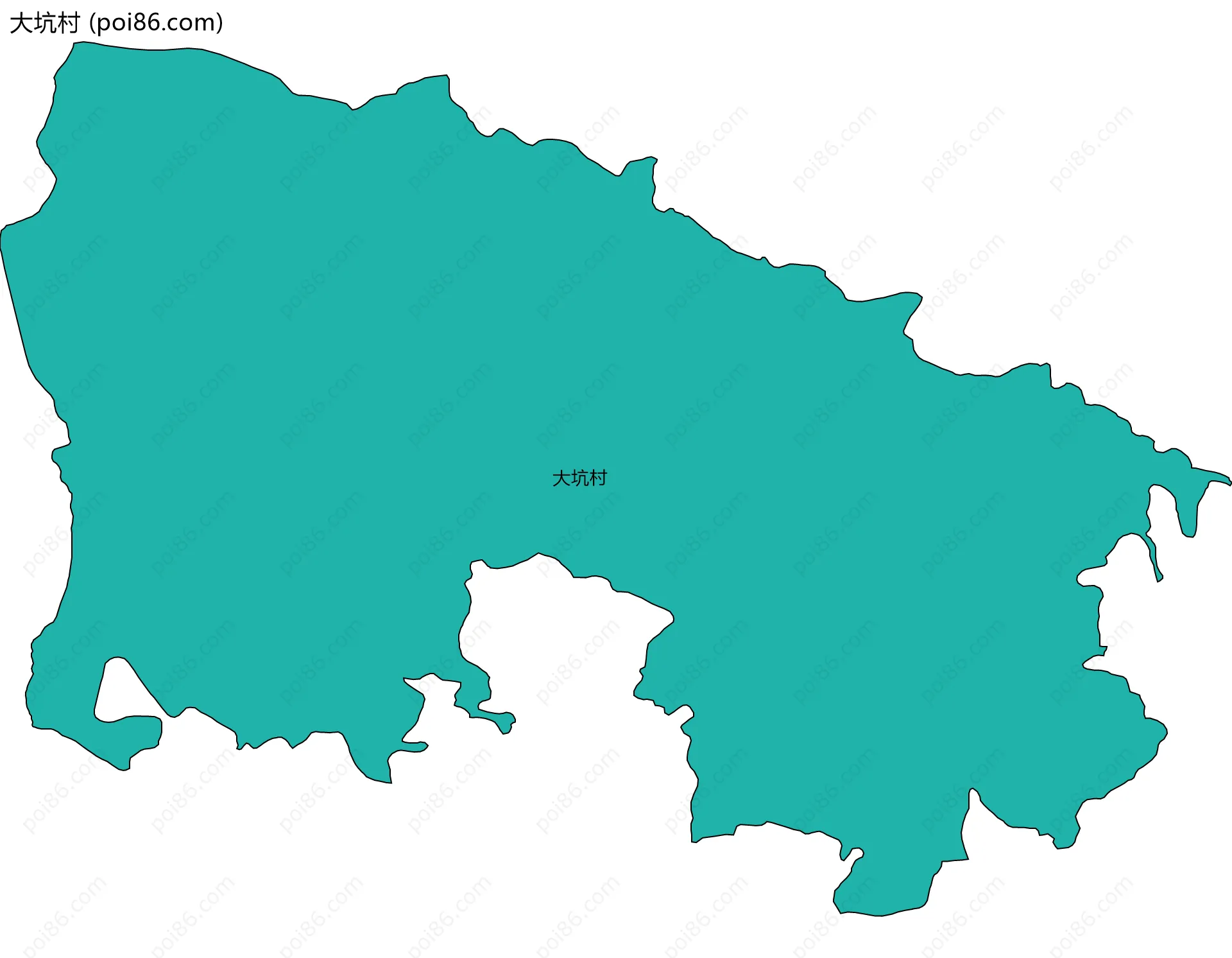 大坑村边界地图