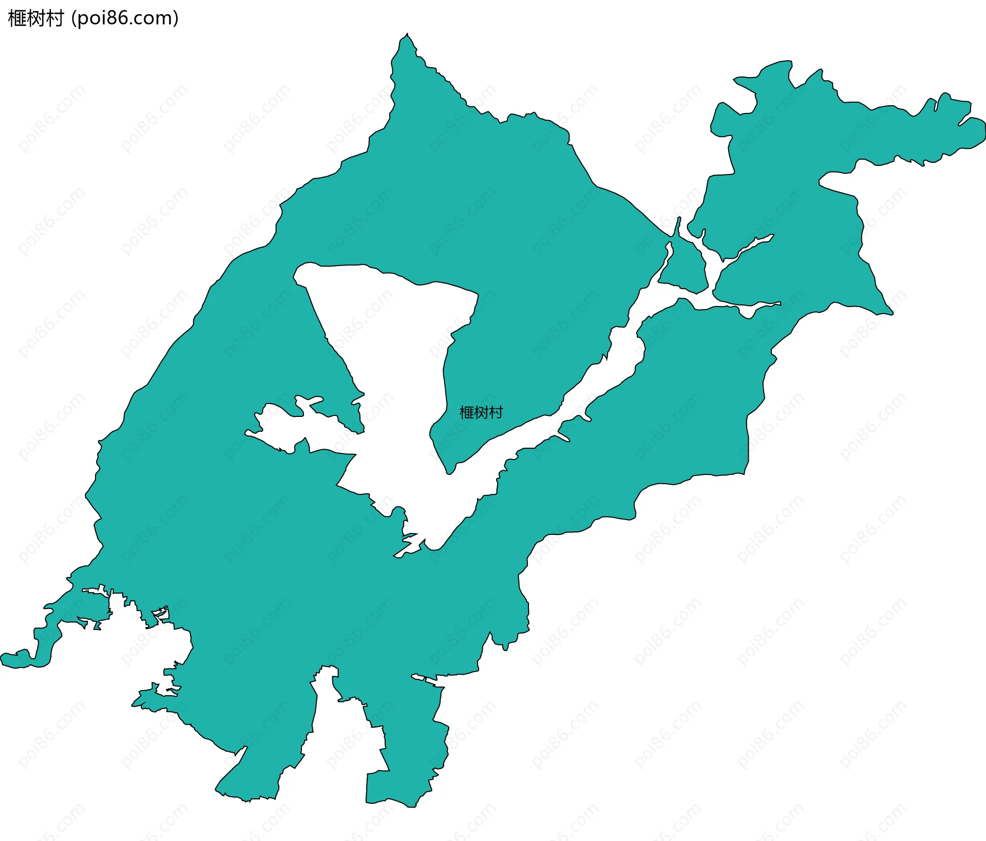 榧树村边界地图