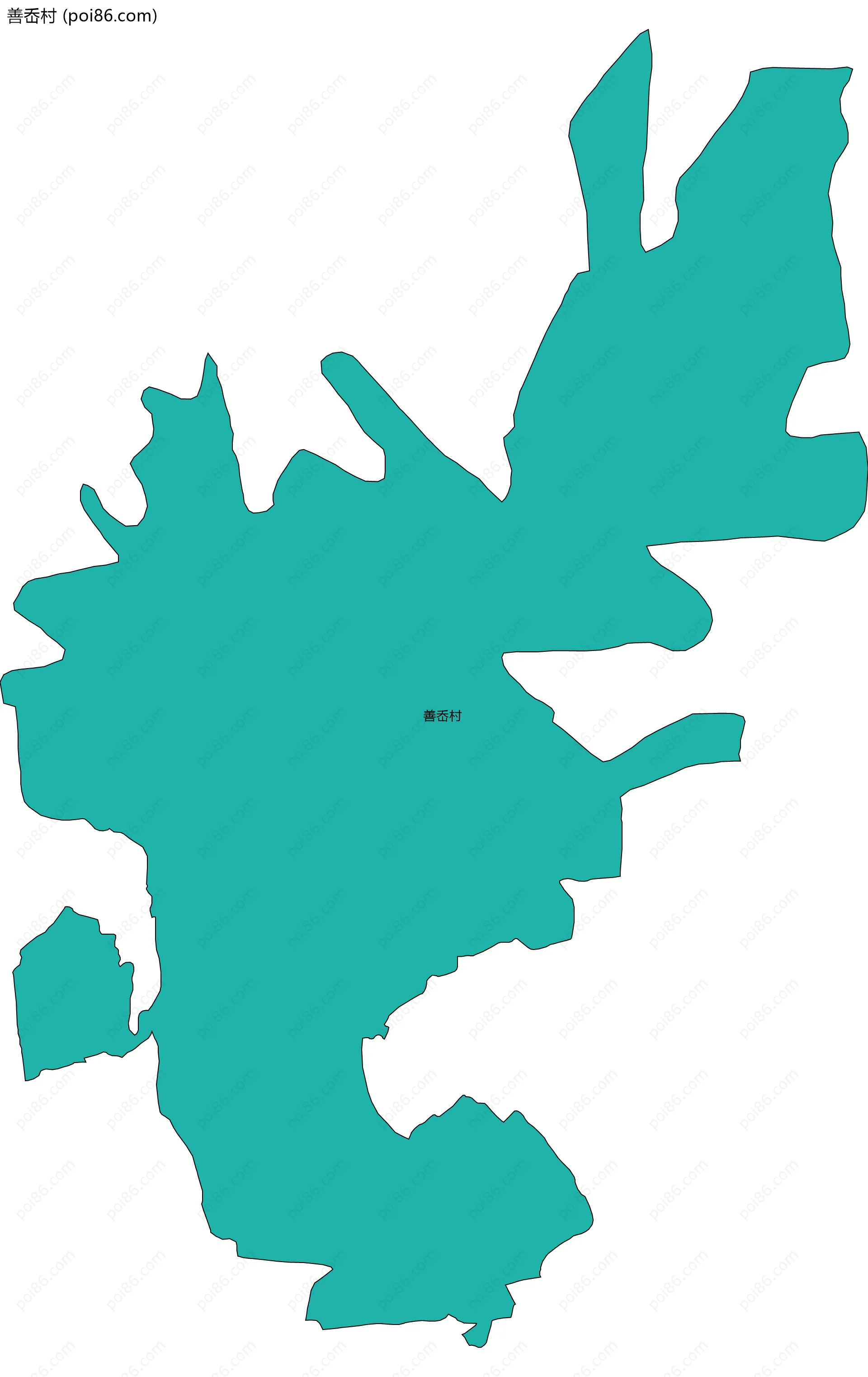 善岙村边界地图