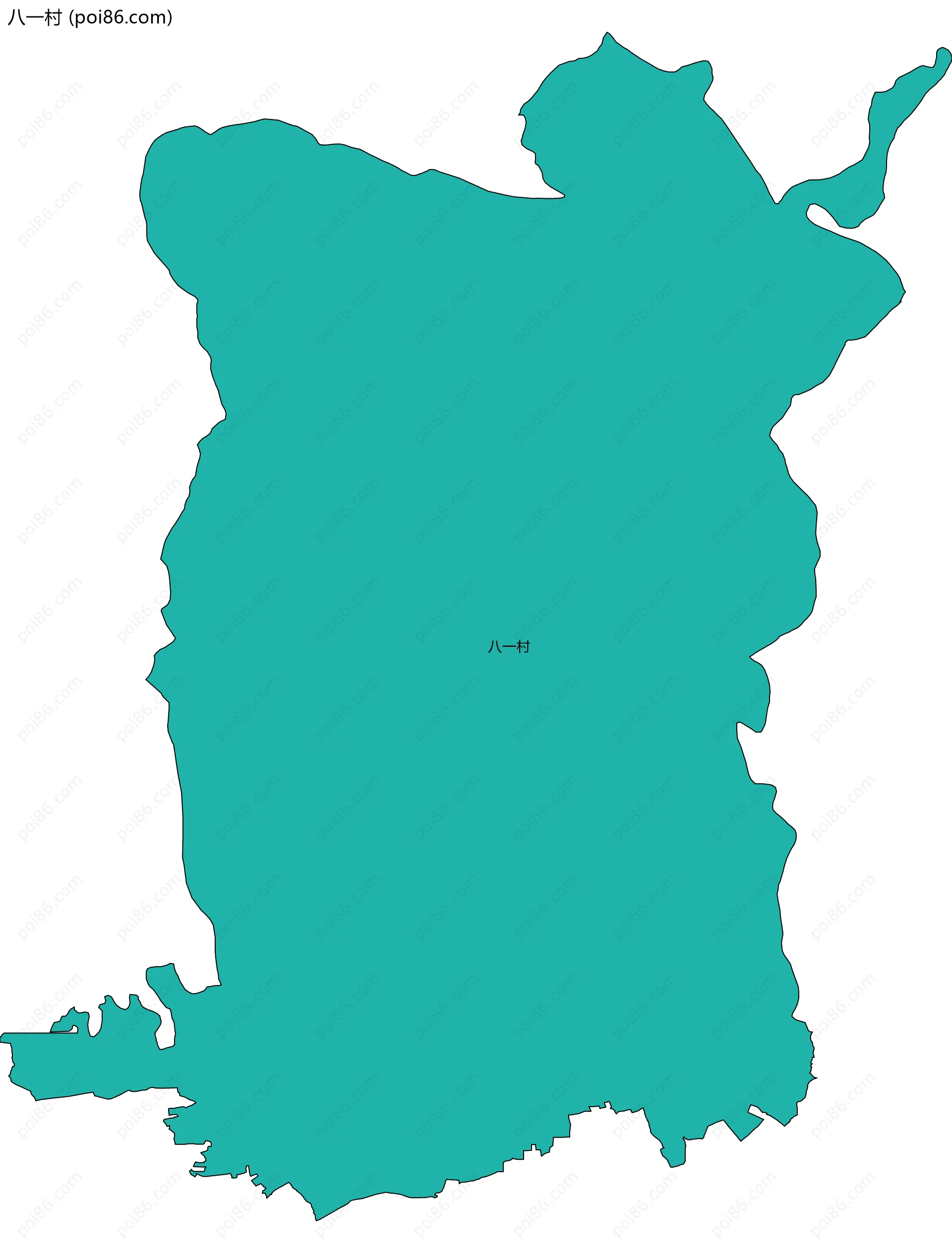 八一村边界地图