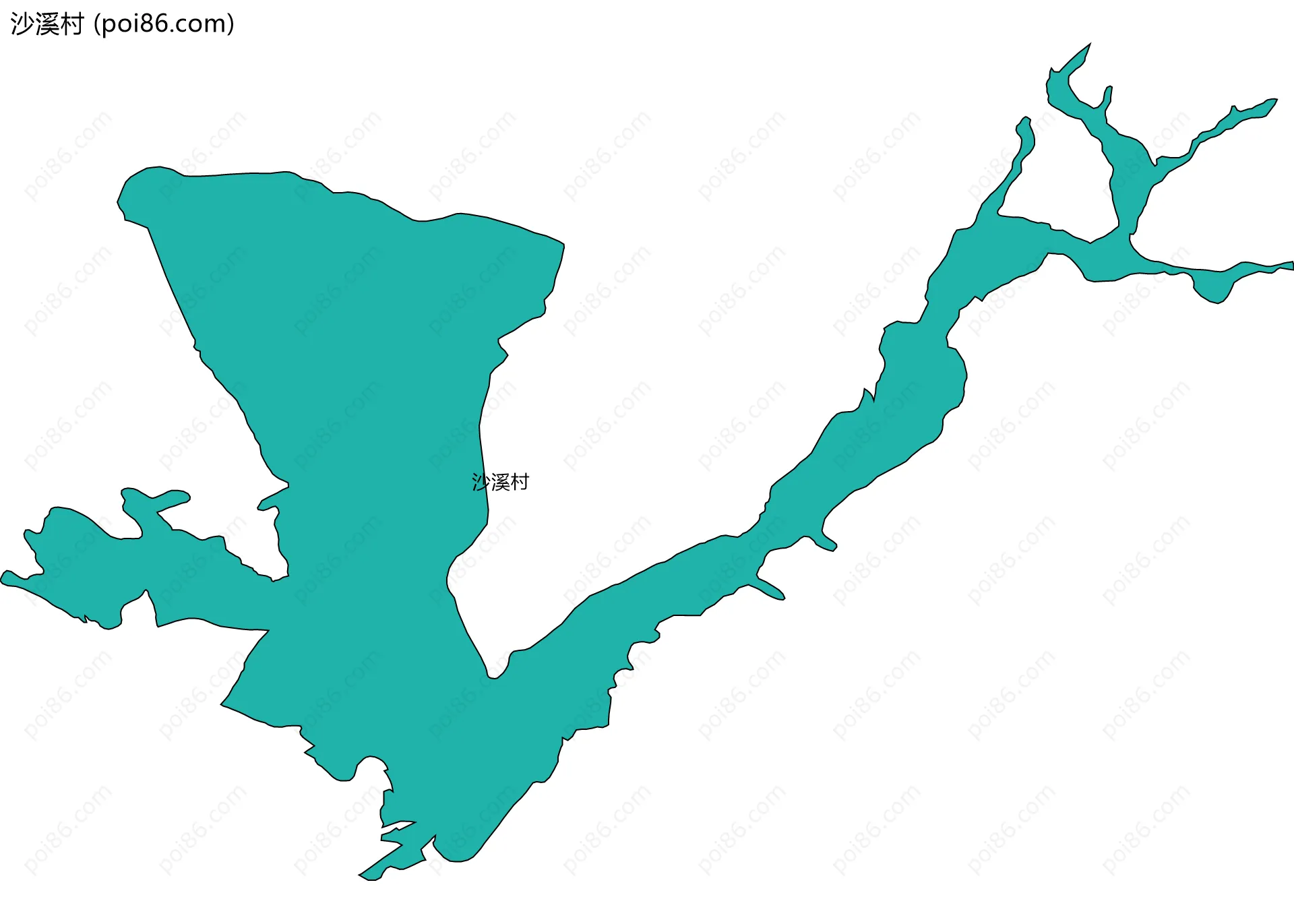 沙溪村边界地图
