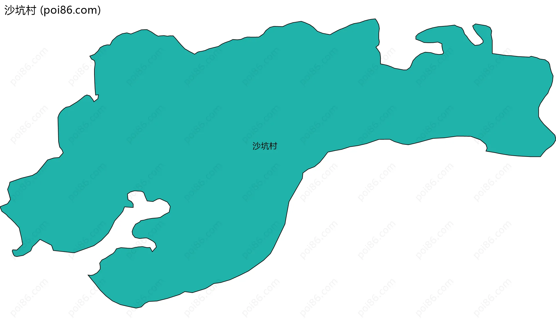 沙坑村边界地图