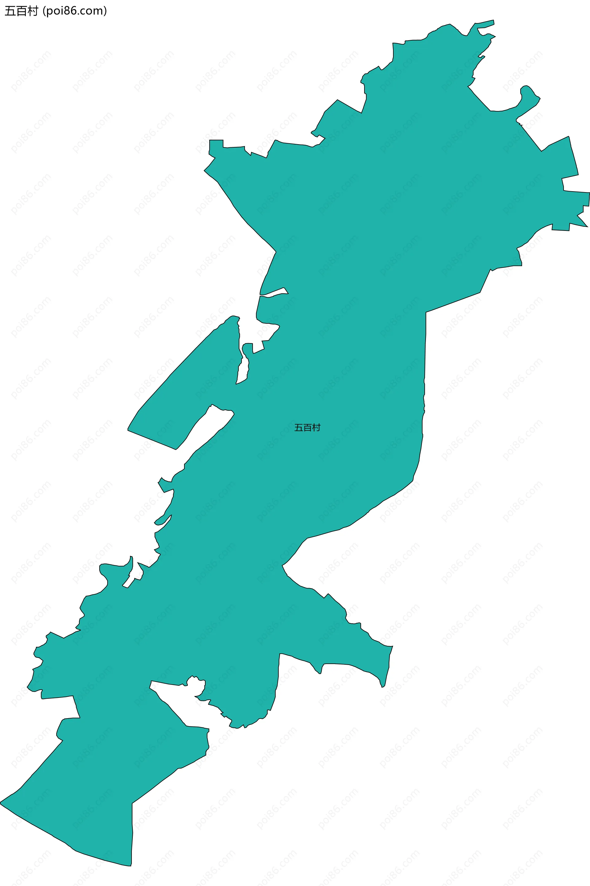 五百村边界地图