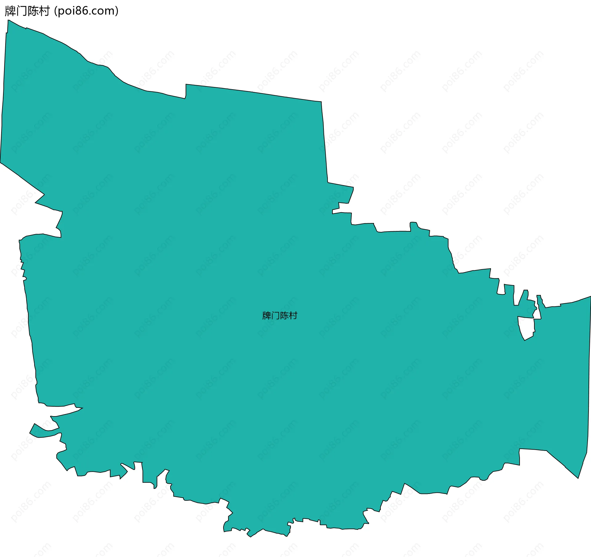 牌门陈村边界地图