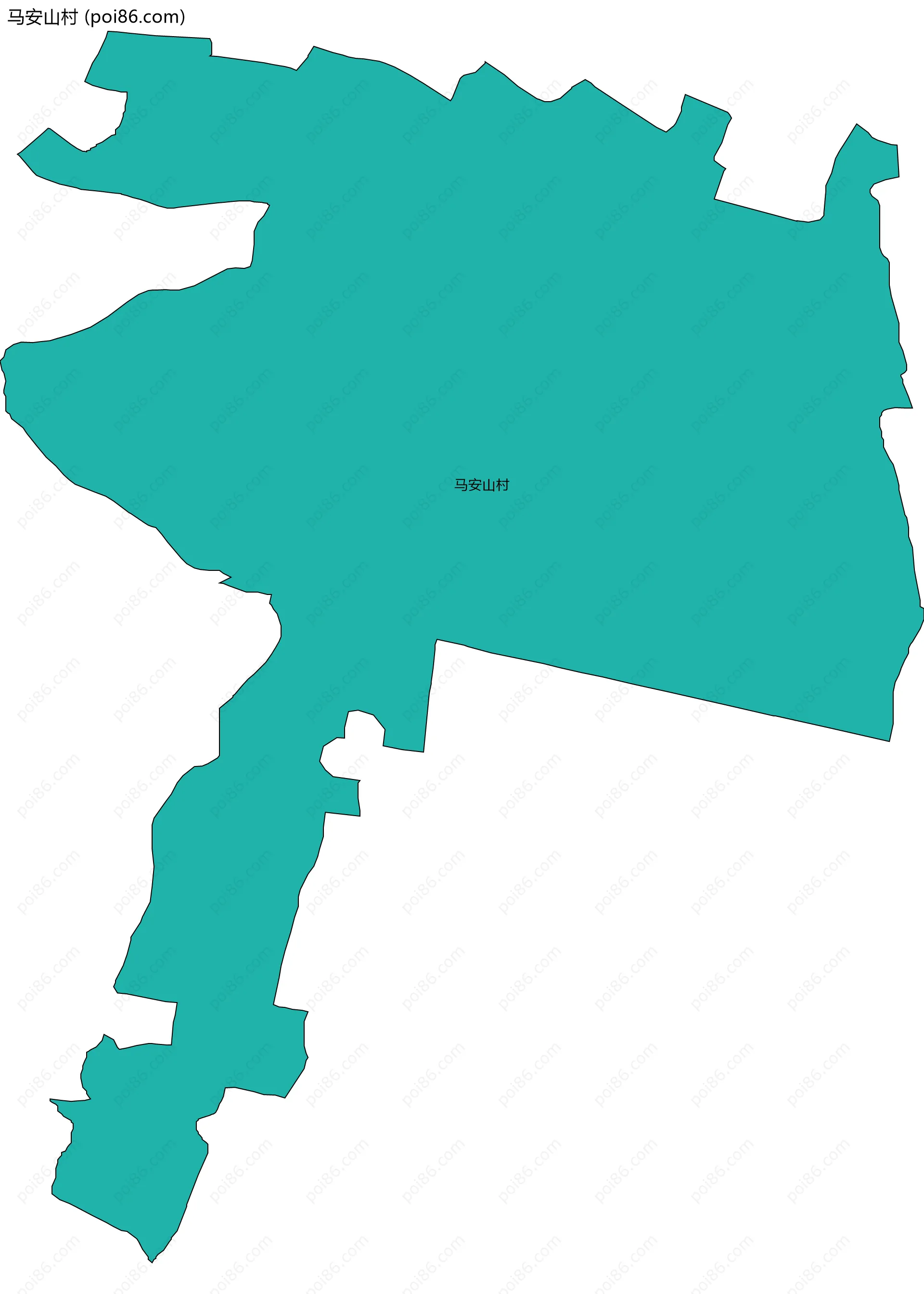 马安山村边界地图