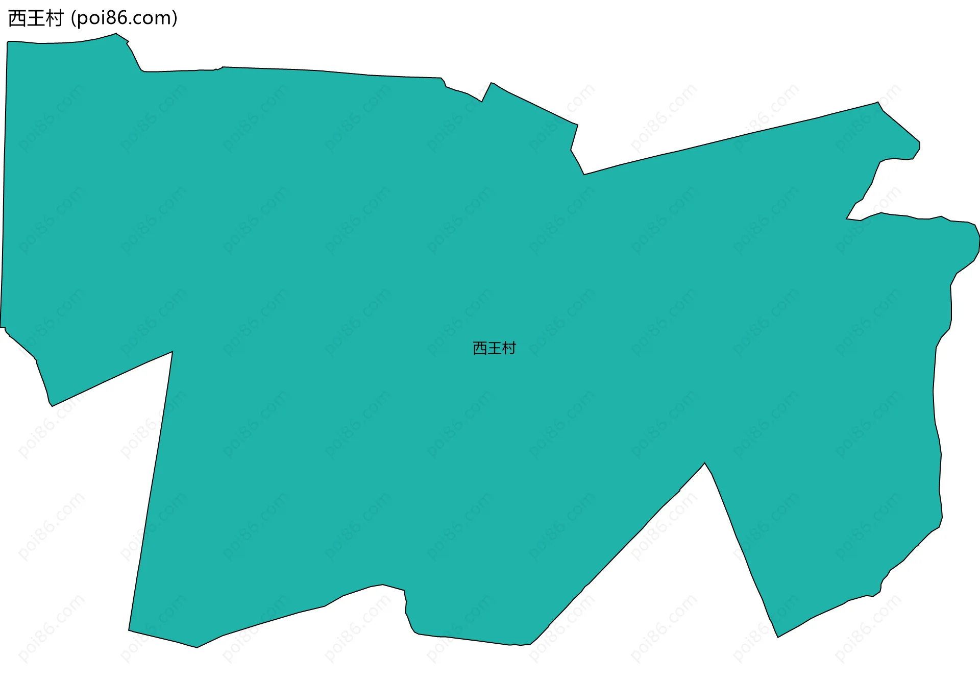 西王村边界地图