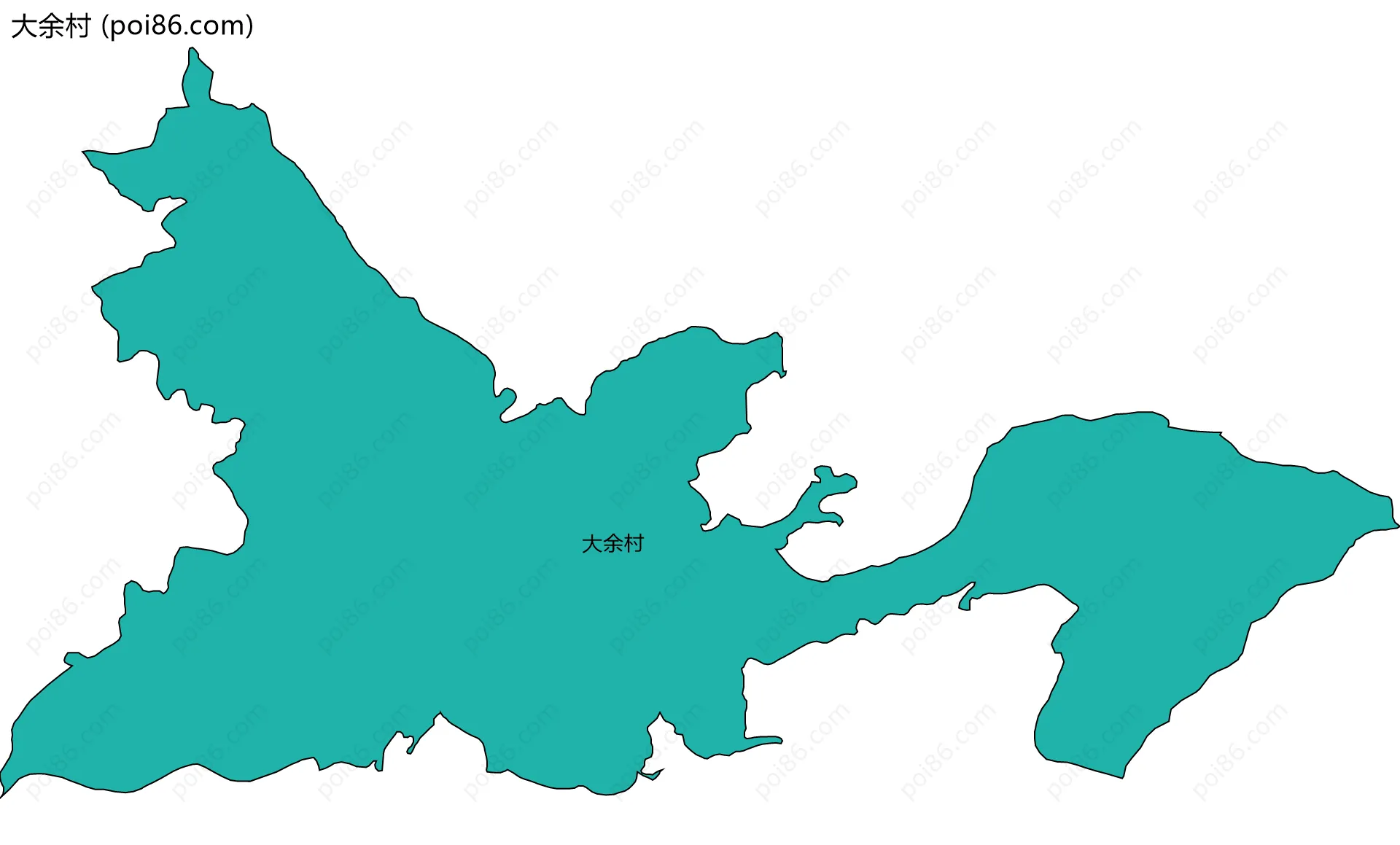 大余村边界地图